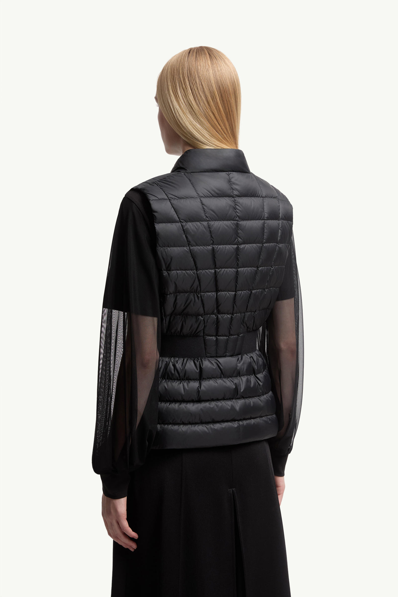 Valmarie Fit & Flare Down Gilet Women Black Moncler 4