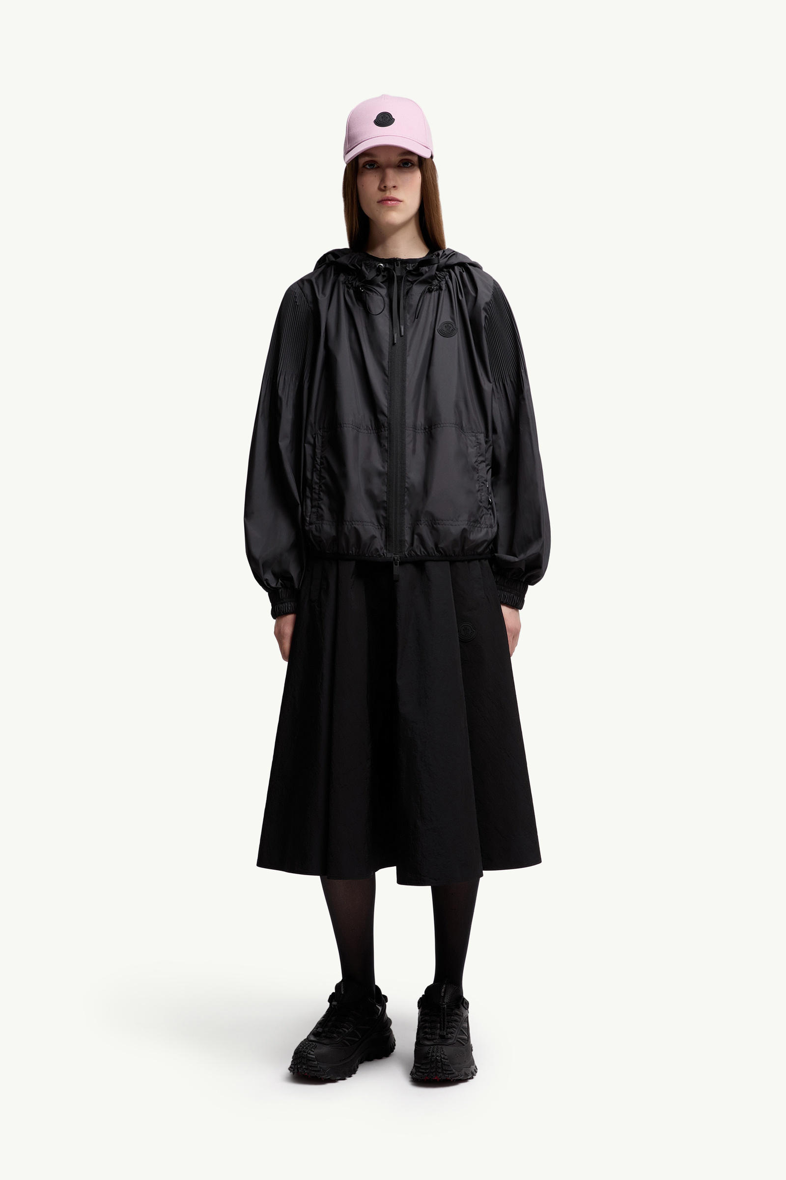 Auxonne Hooded Windbreaker Women Black Moncler 0