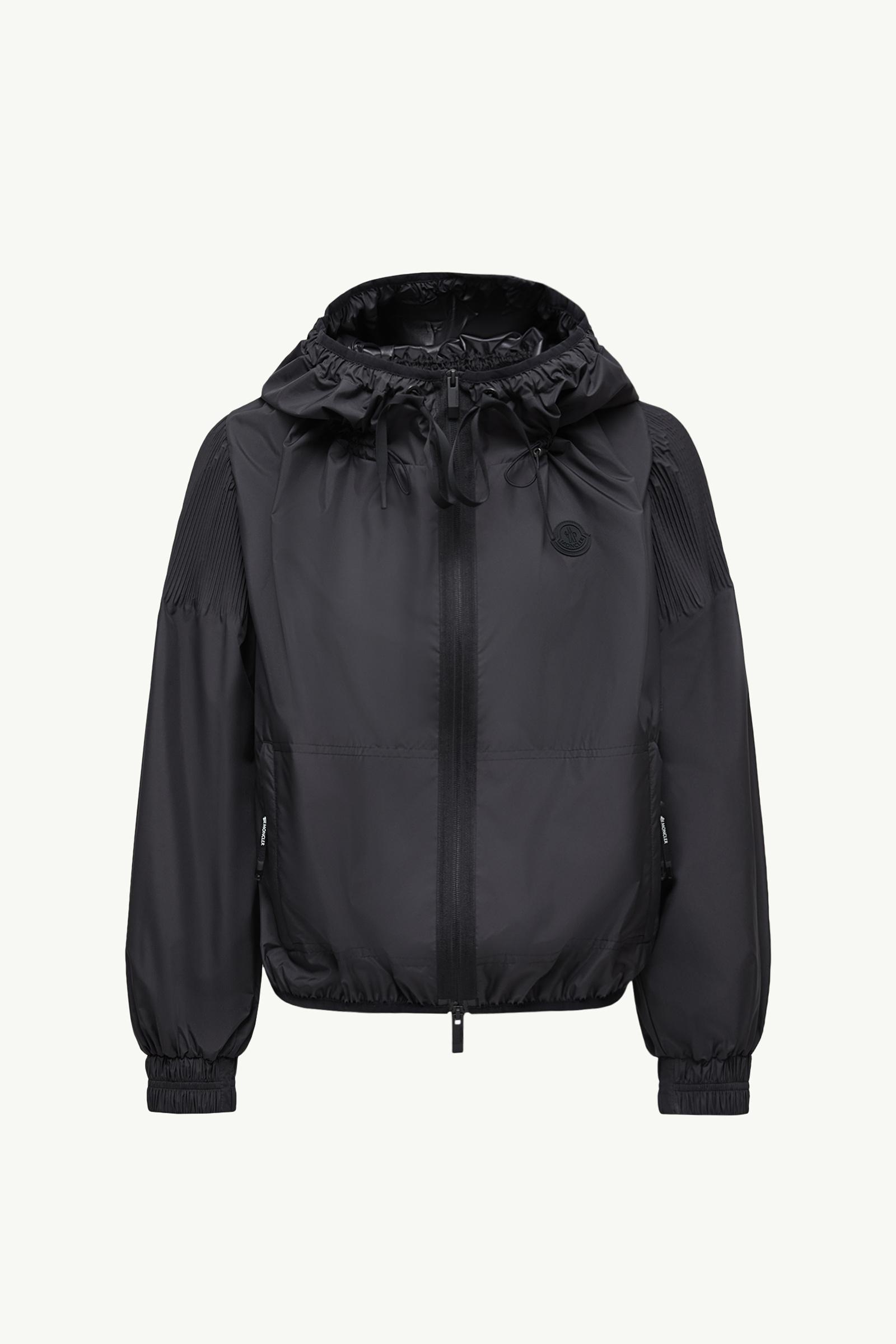 Black Auxonne Hooded Windbreaker - Short Down Jackets for Black Auxonne Hooded Windbreaker - Short Down Jackets for