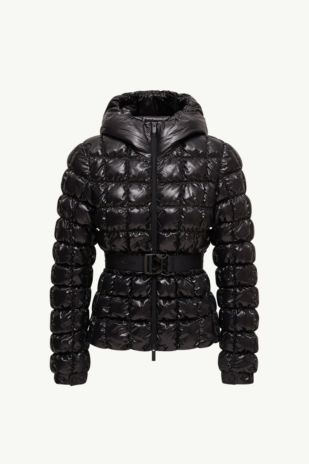 Eynard女士连帽方形绗缝短款羽绒夹克外套 女士 黑色 Moncler 2