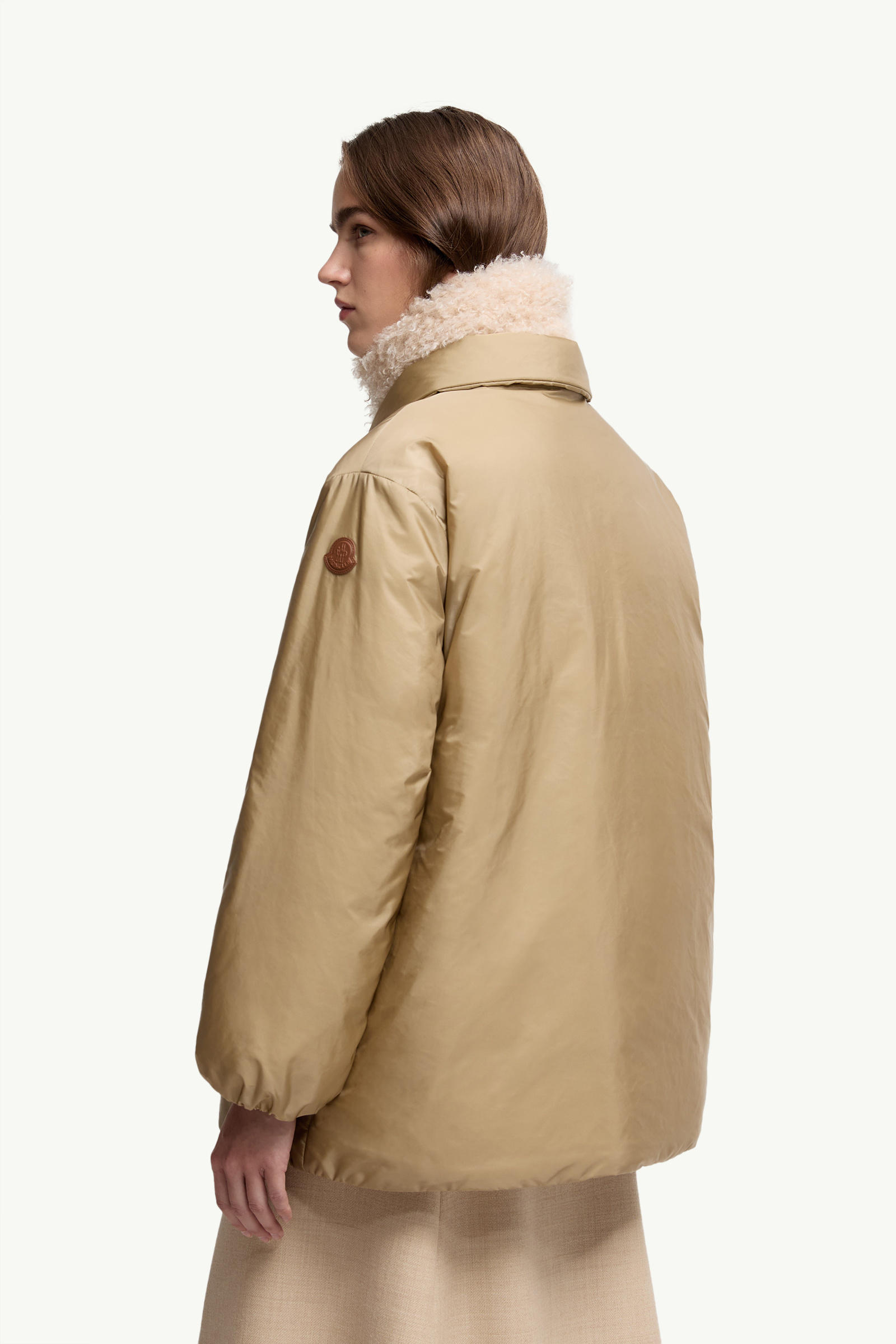 Voue 3-in-1 Short Down Jacket Women Beige Moncler 4