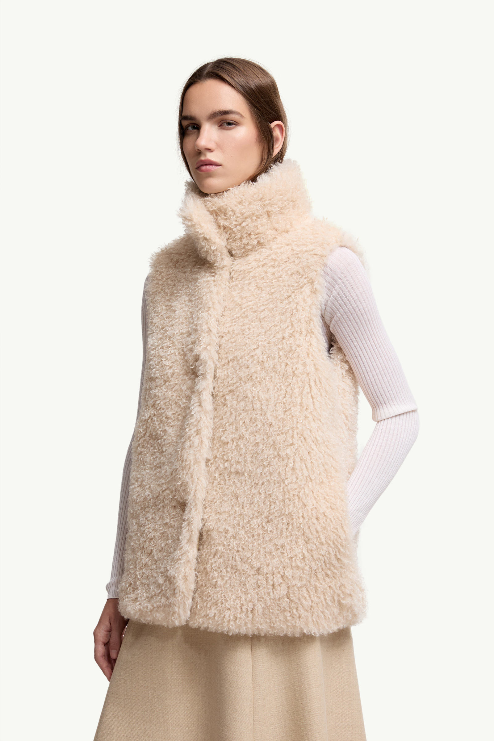 Voue kurze 3-in-1 Daunenjacke Damen Beige Moncler 6