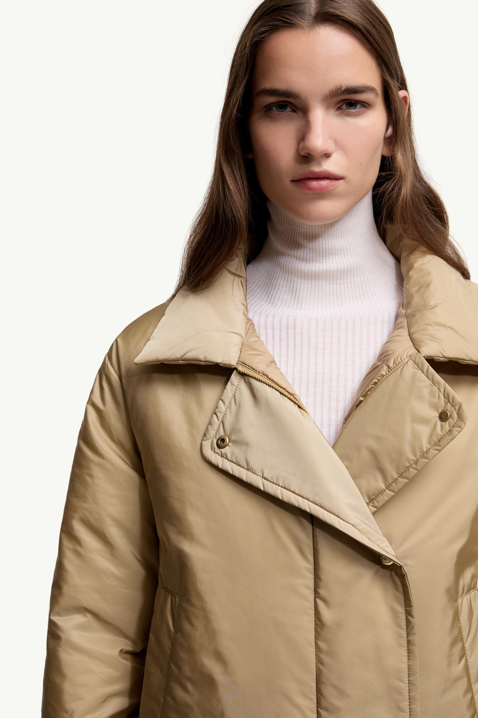 Voue 3-in-1 Short Down Jacket Women Beige Moncler 7