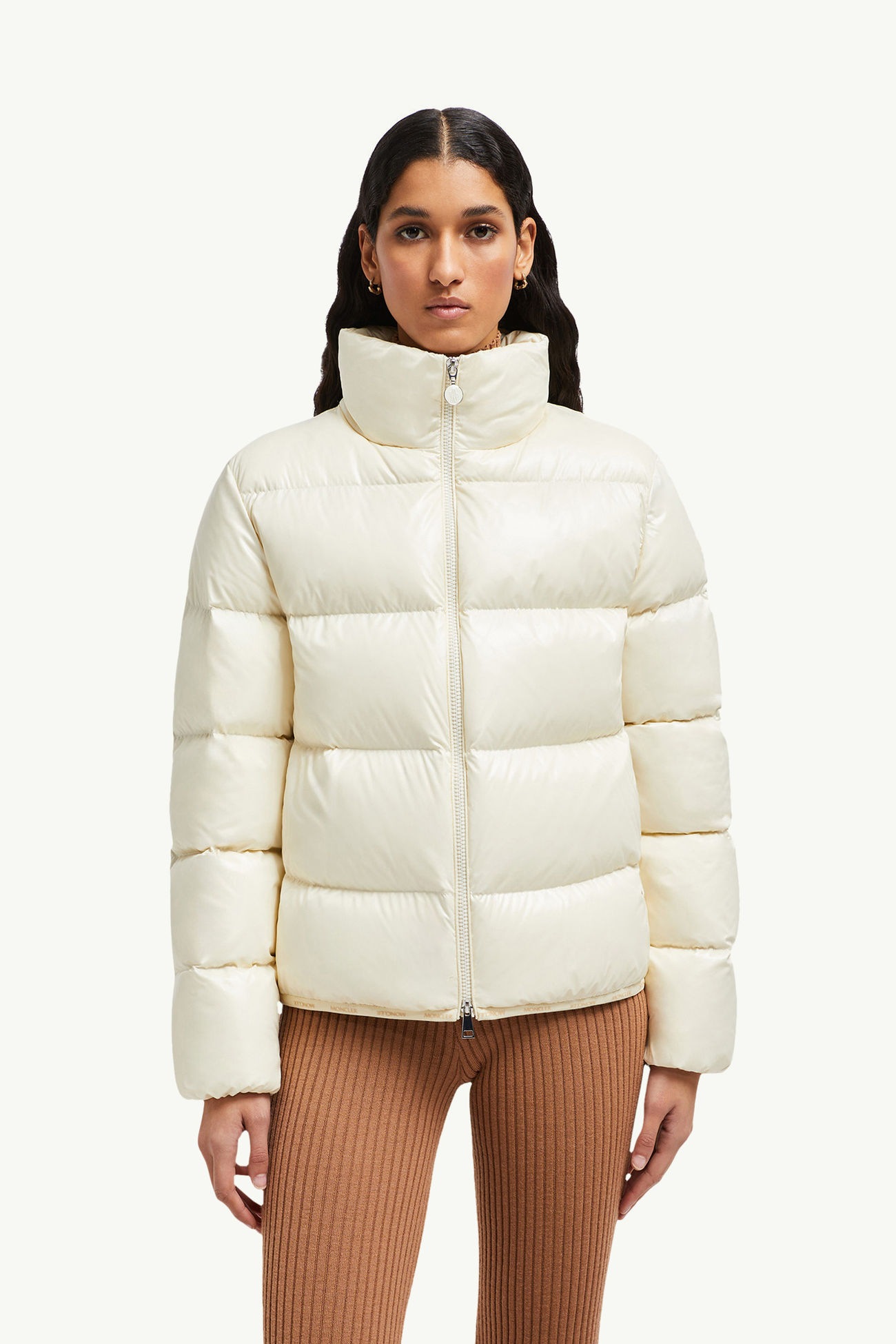 Abbadiaショートダウンジャケット レディース オフホワイト Moncler 3