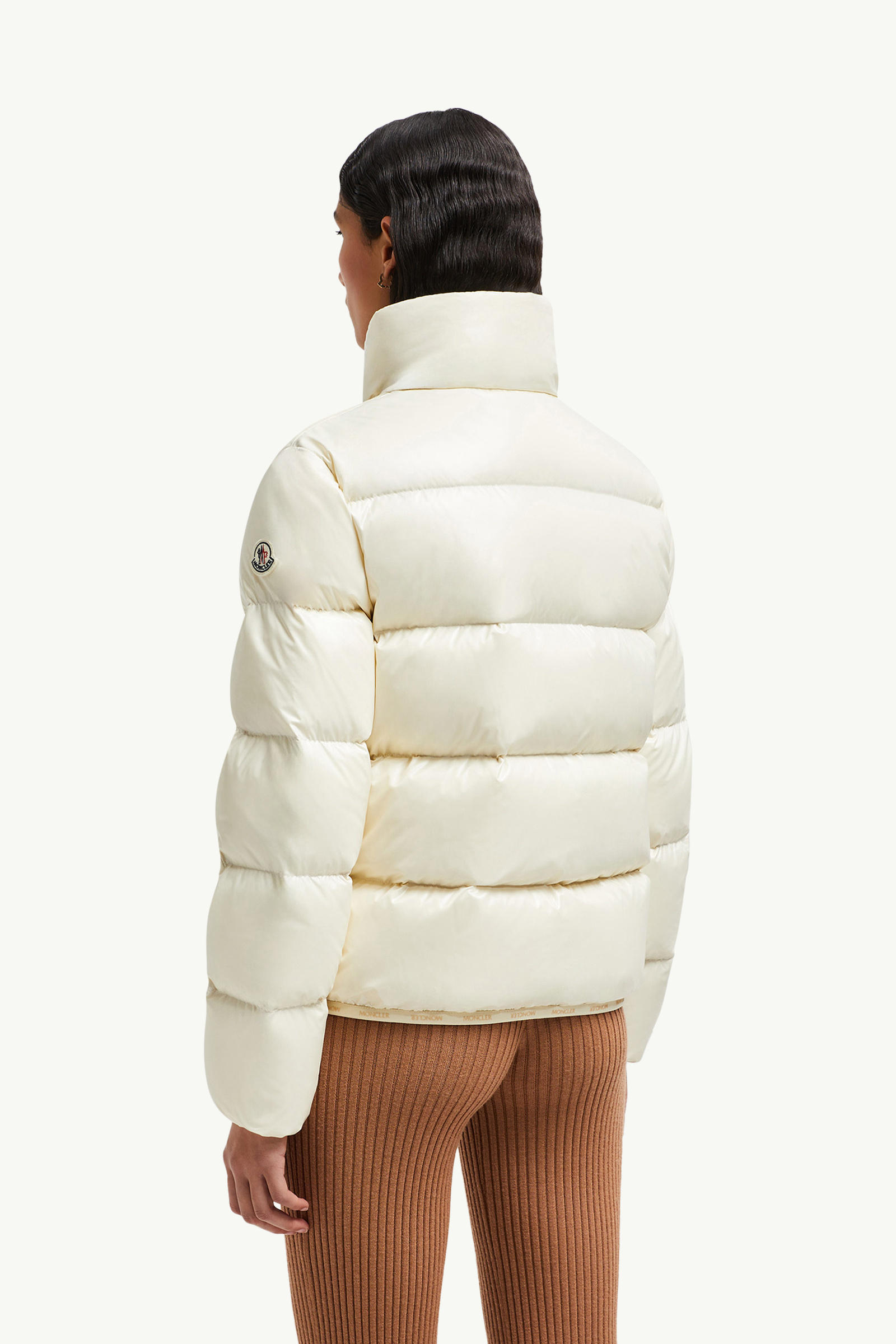 Piumino corto Abbadia Donna Bianco Moncler 4