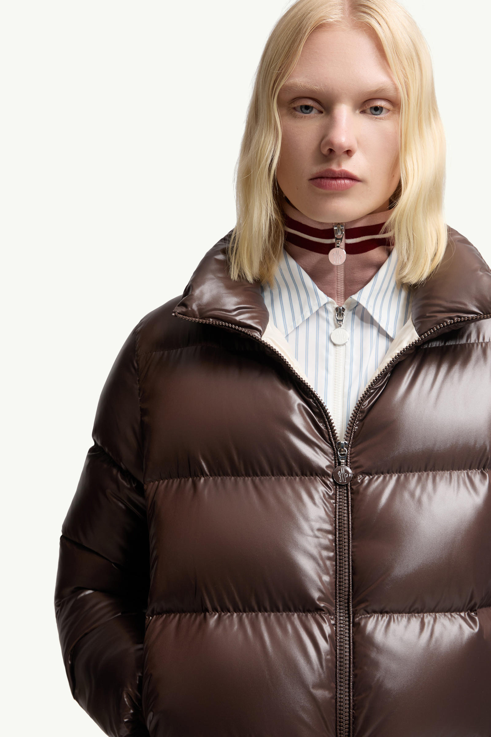 Abbadia Short Down Jacket Women Brown Moncler 5