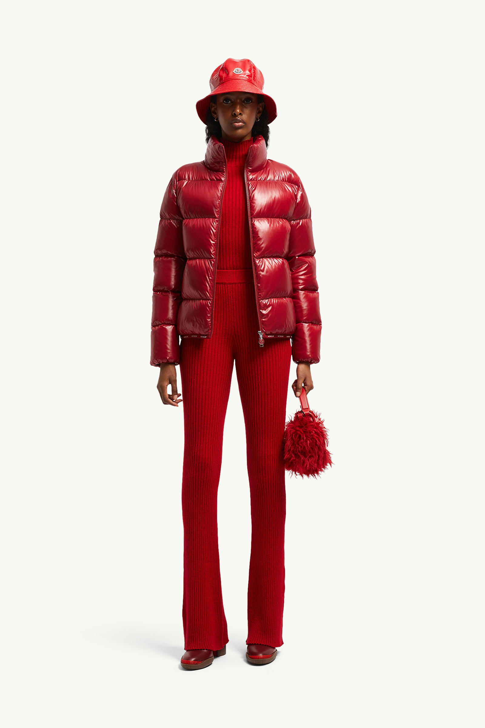 Doudoune courte Abbadia Femmes Rouge Moncler 0