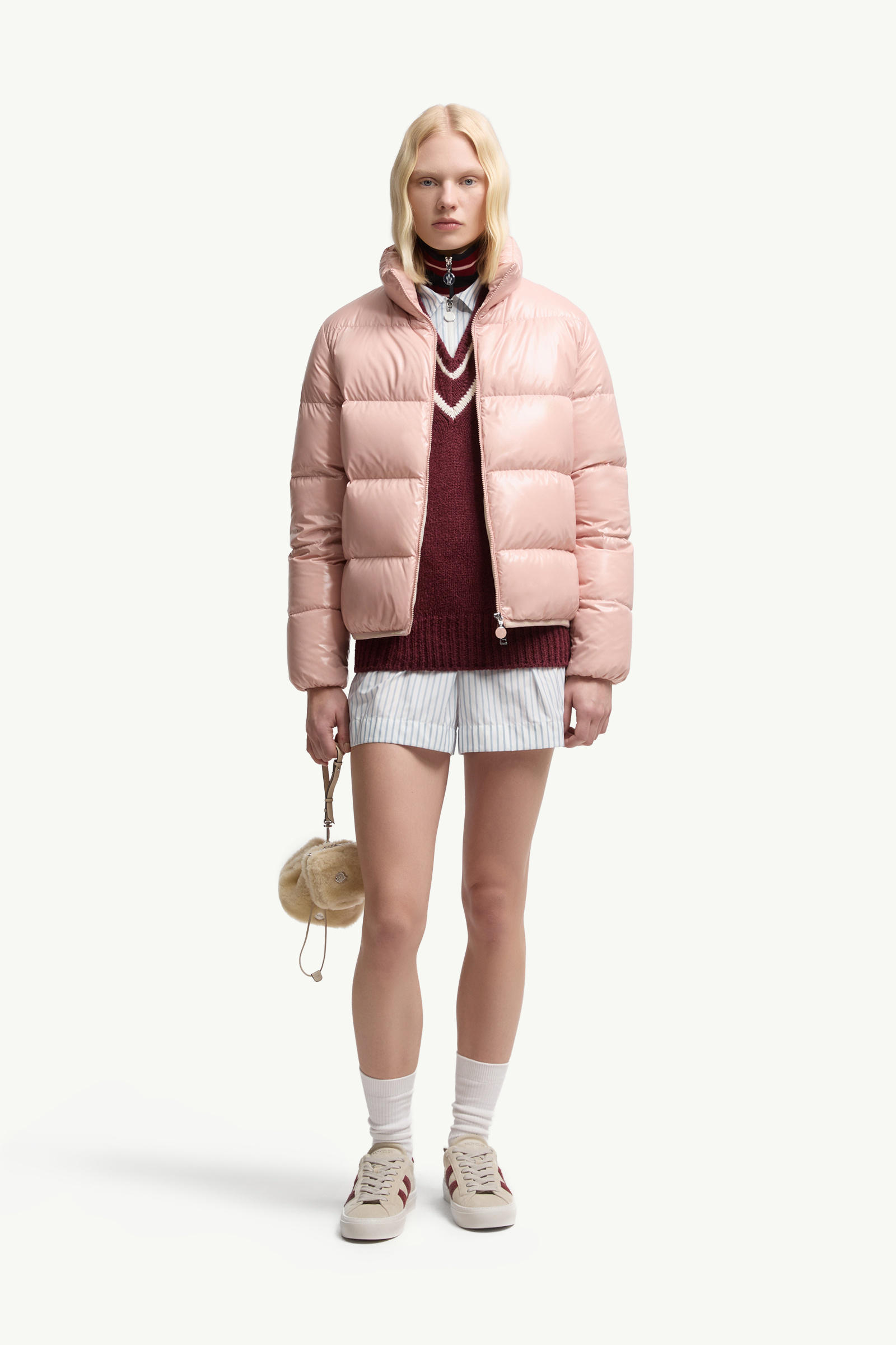 Abbadia kurze Daunenjacke Damen Pink Moncler 0