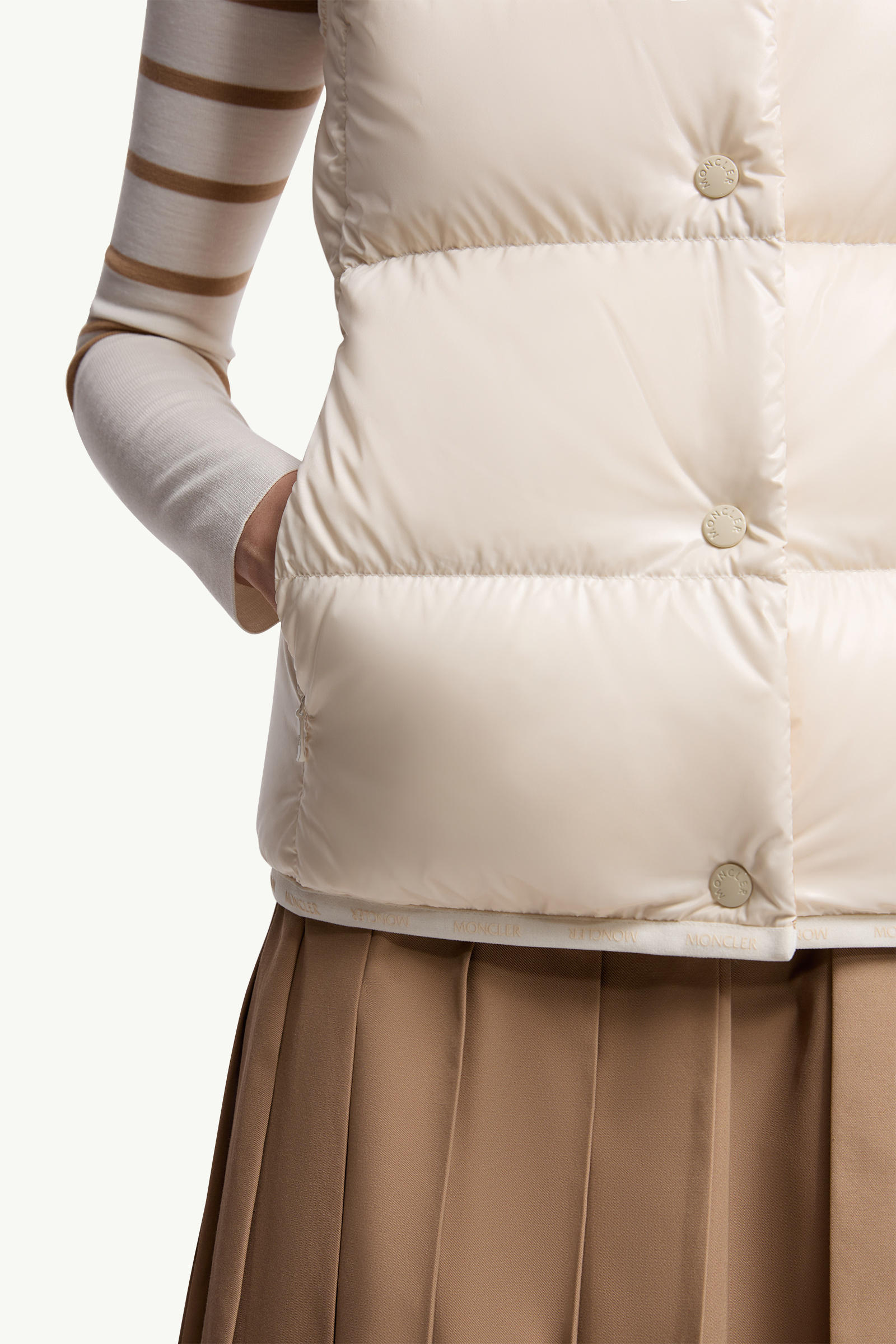 Badia Down Gilet Women White Moncler 5