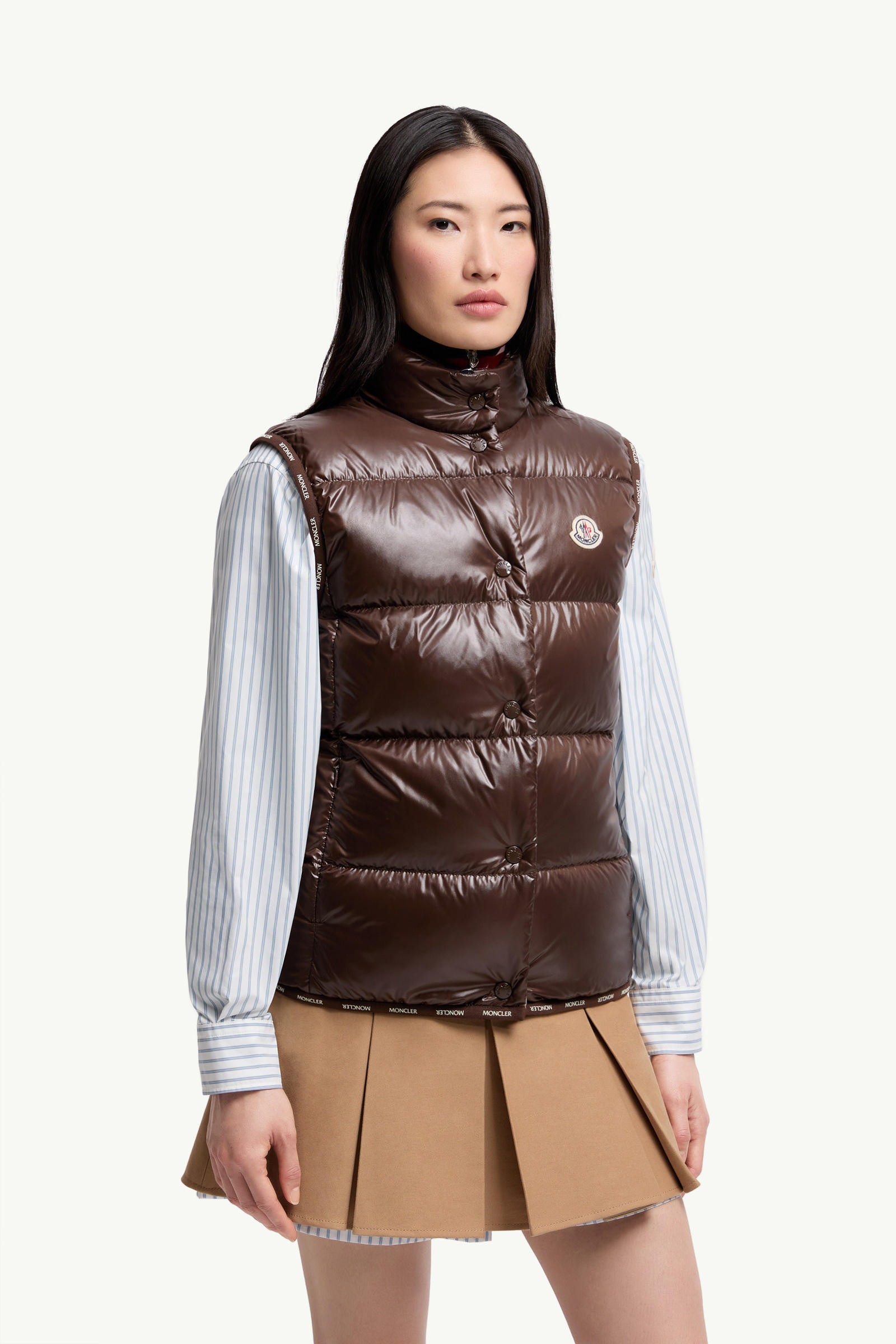 Doudoune sans manches Badia Femmes Marron Moncler 3