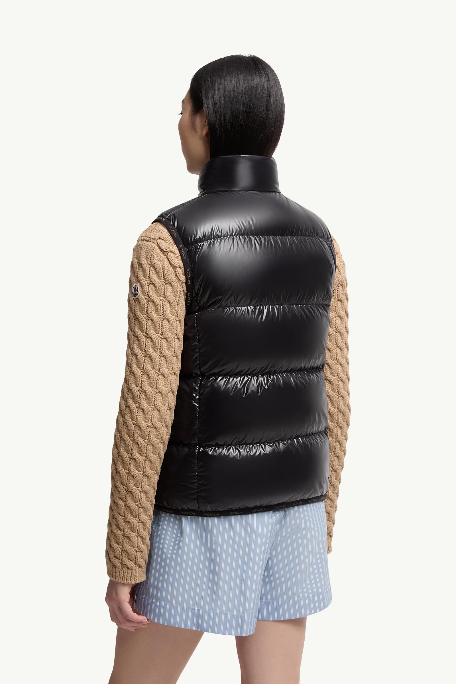 Black Badia Down Gilet - Vests for Women | Moncler SG