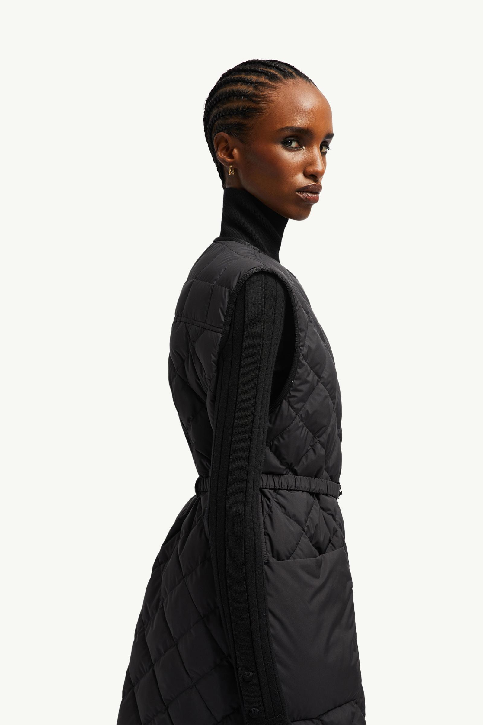 Butor Diamond-Quilted Long Down Gilet Women Black Moncler 1