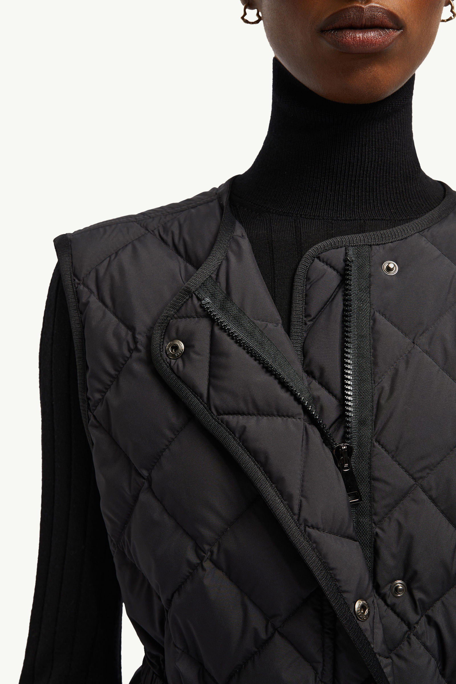 Butor Diamond-Quilted Long Down Gilet Women Black Moncler 6