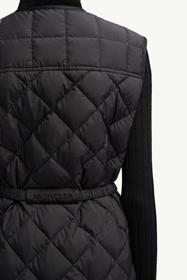Butor Diamond-Quilted Long Down Gilet Women Black Moncler 7