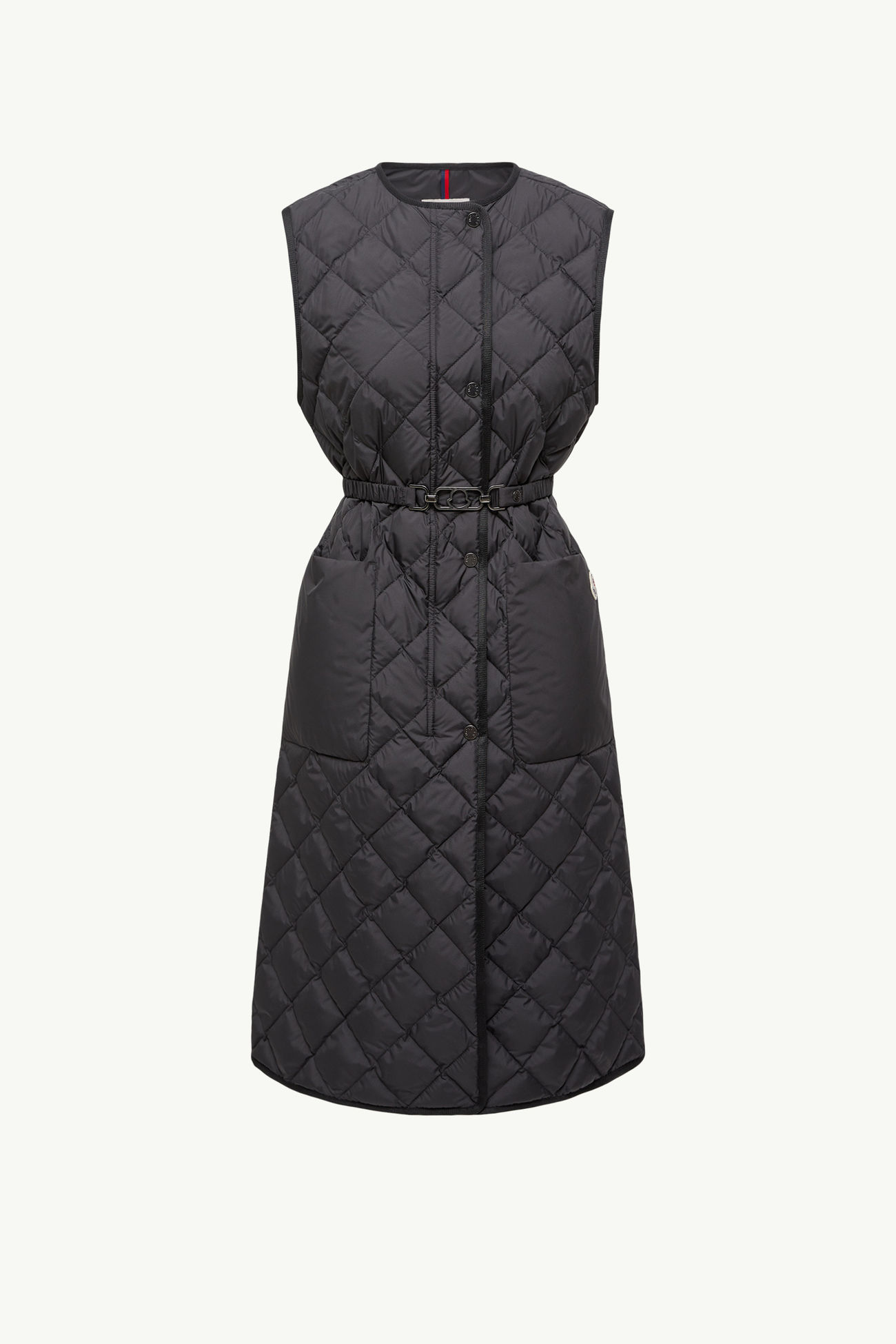 Butor女士菱形绗缝长款羽绒马甲 女士 黑色 Moncler 2