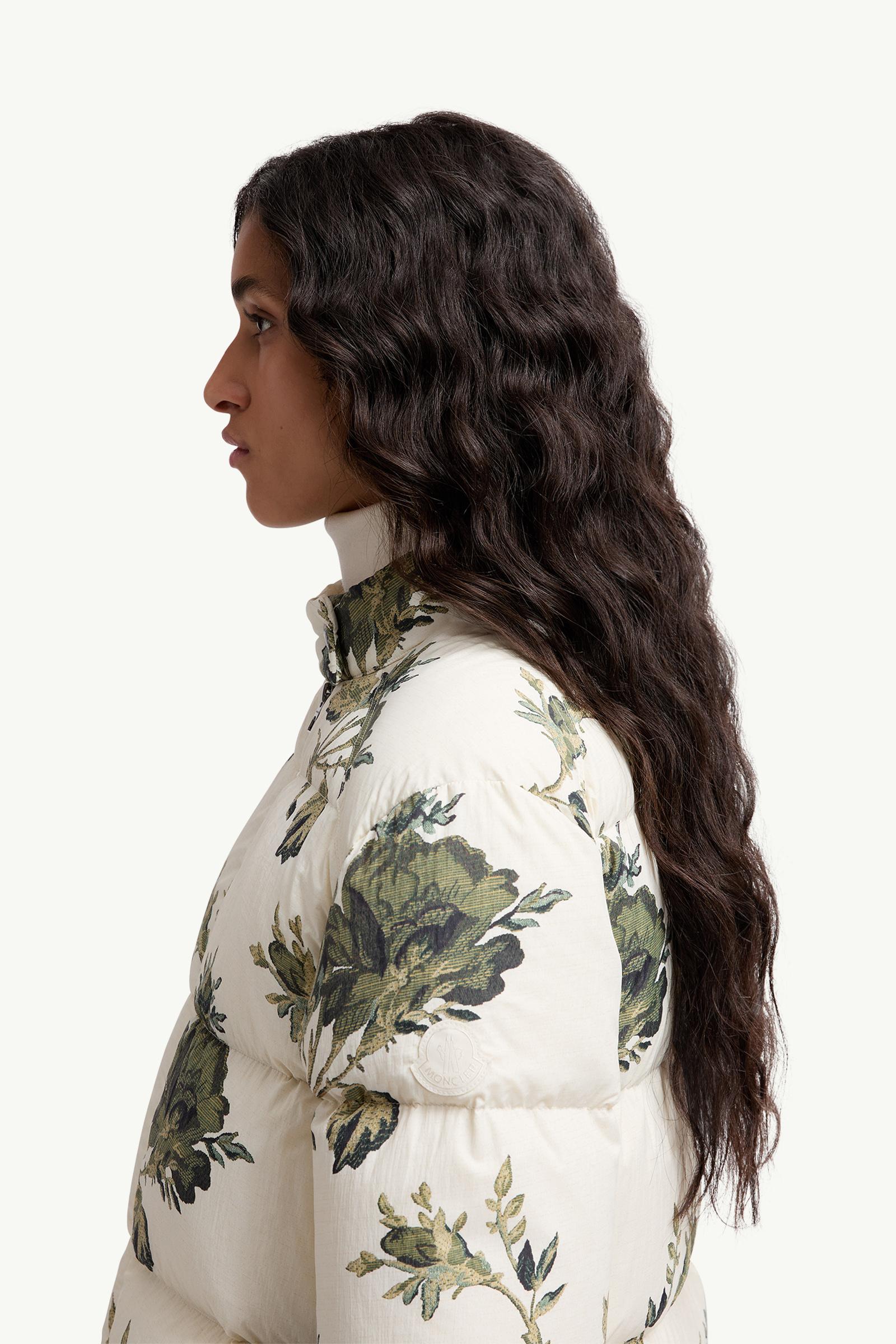 White & Green Nasso Short Down Jacket - Short Down Jackets for