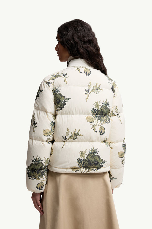 Nasso Short Down Jacket Women White & Green Moncler 4