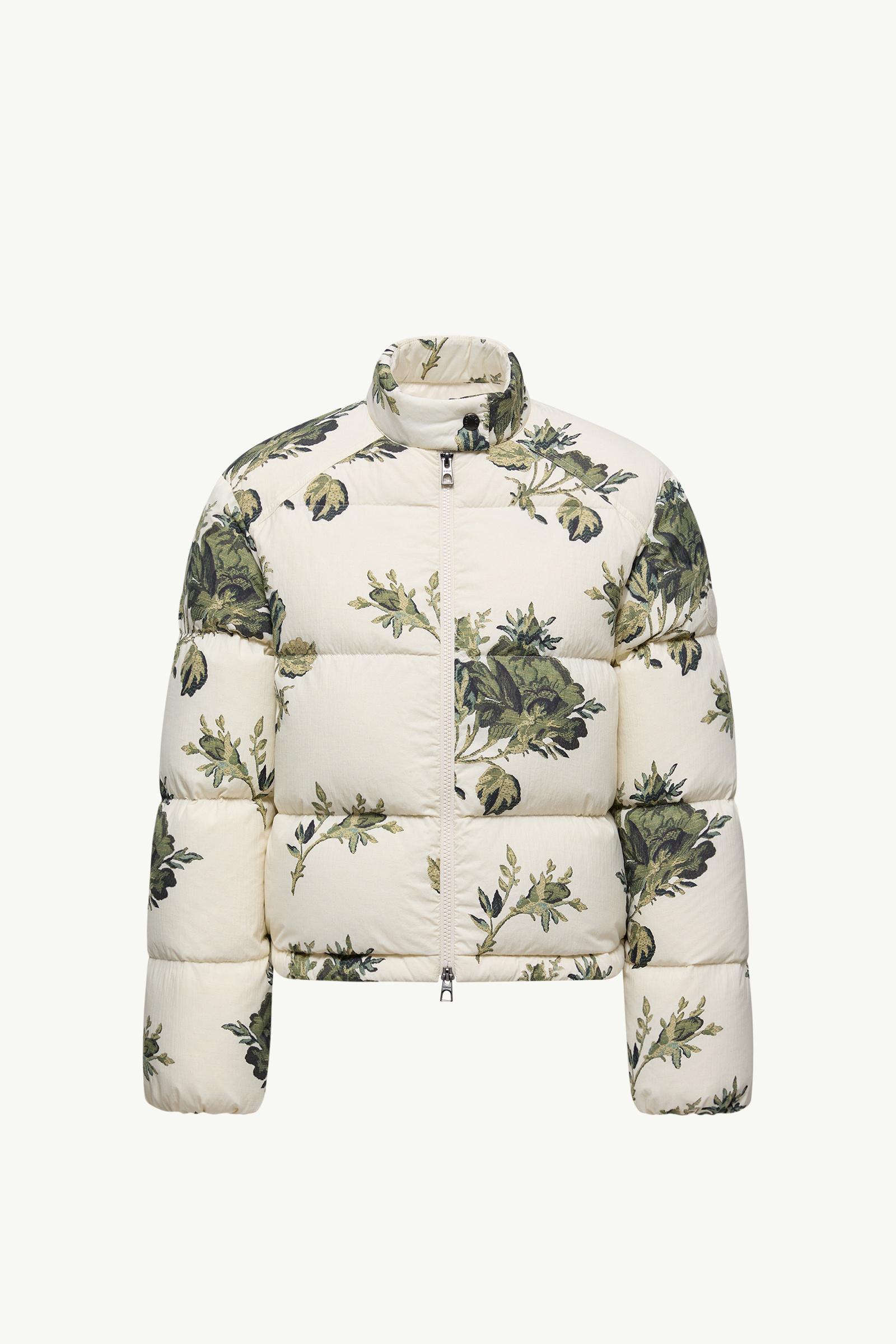 White & Green Nasso Short Down Jacket - Short Down Jackets for