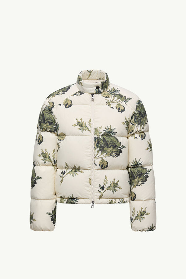 Nasso Short Down Jacket Women White & Green Moncler 2