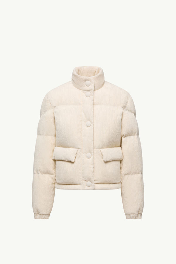 Doudoune courte en velours Aliminia Femmes Blanc Ivoire Moncler 2