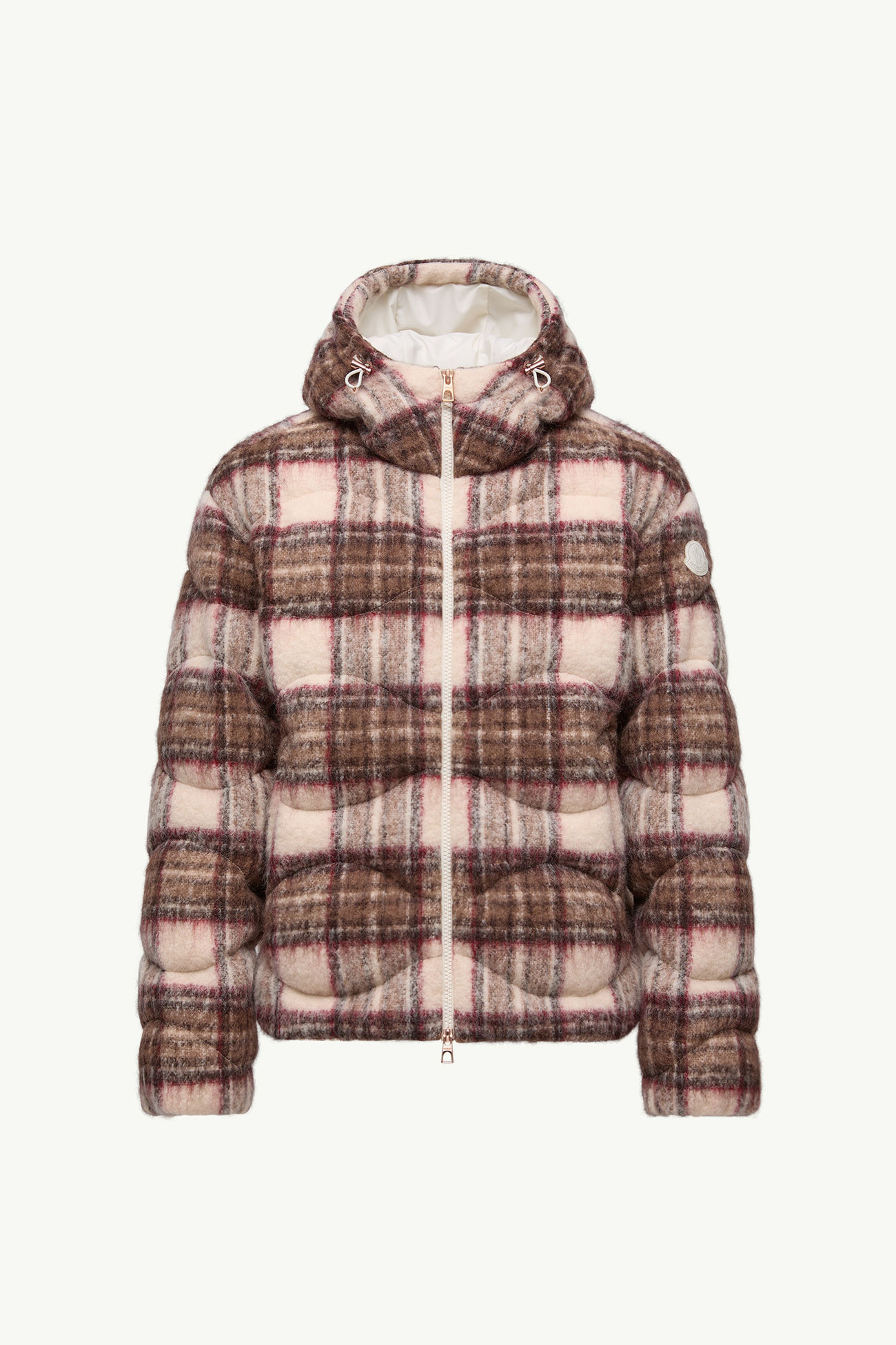 Cervi羊毛混紡連帽短身羽絨外套 女士 米色和粉紅色 Moncler 2