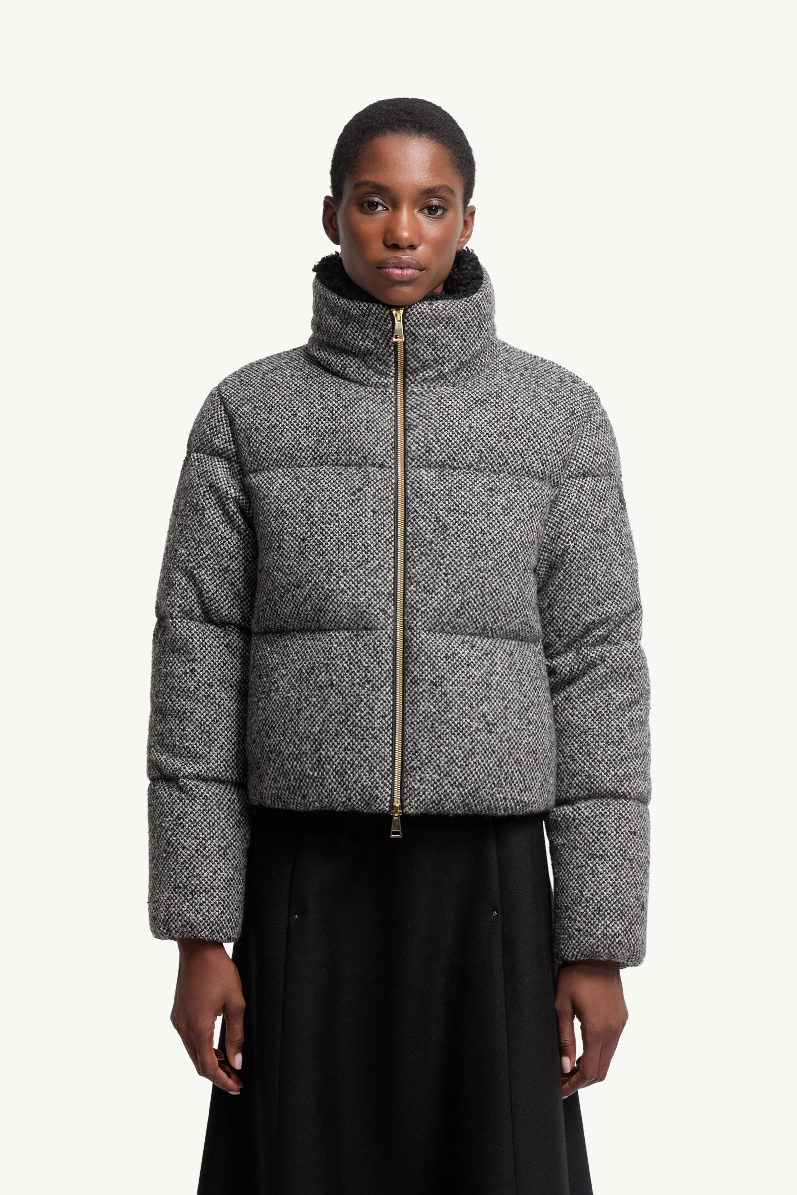 Grey Brezesse Wool Bouclé Short Down Jacket - Short Down Grey Brezesse Wool Bouclé Short Down Jacket - Short Down
