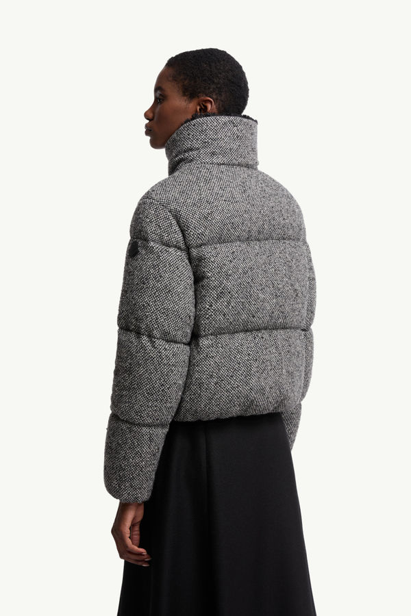 Careil Wool Bouclé Short Down Jacket Women Gray Moncler 4