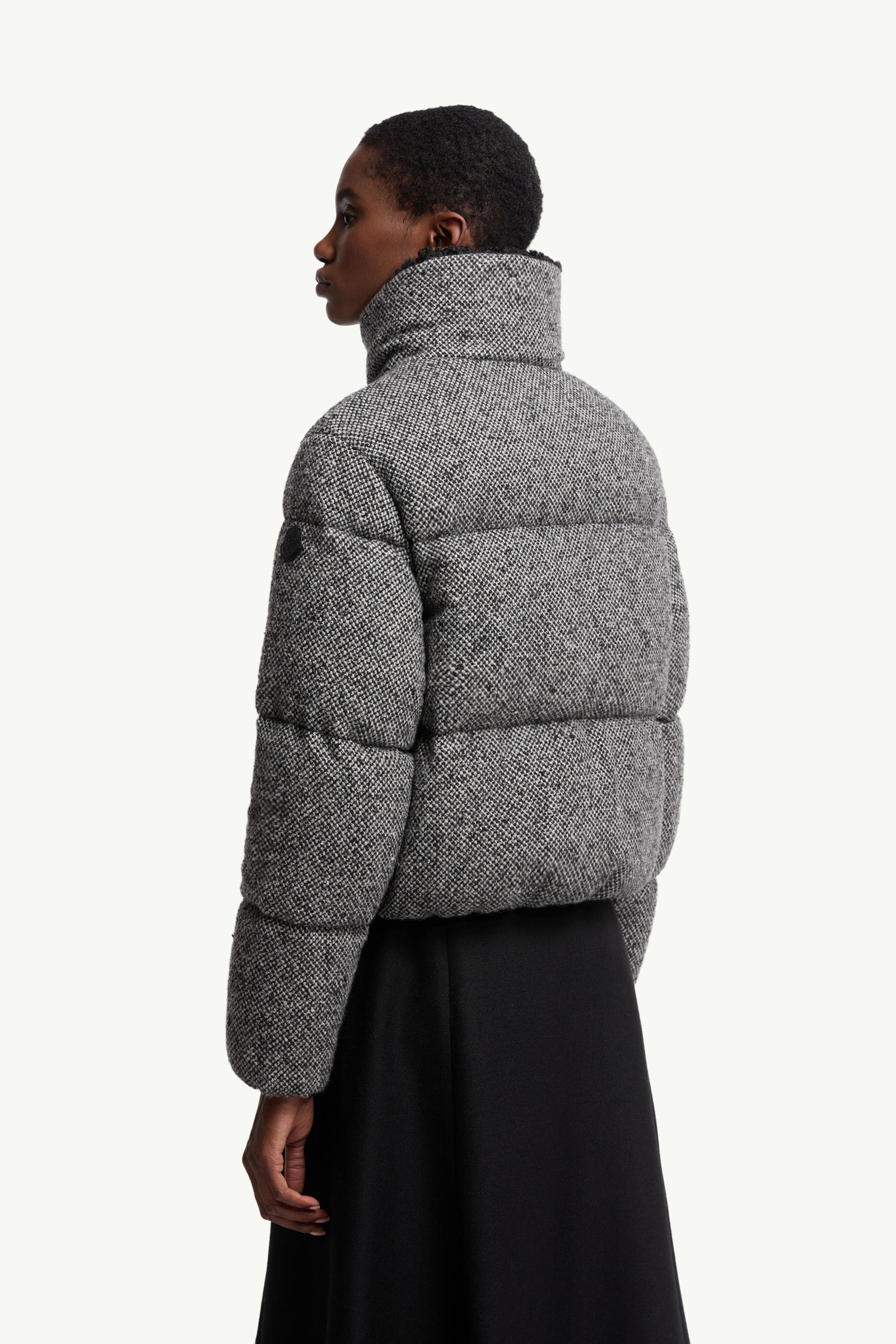 Careil Wool Bouclé Short Down Jacket Women Gray Moncler 4