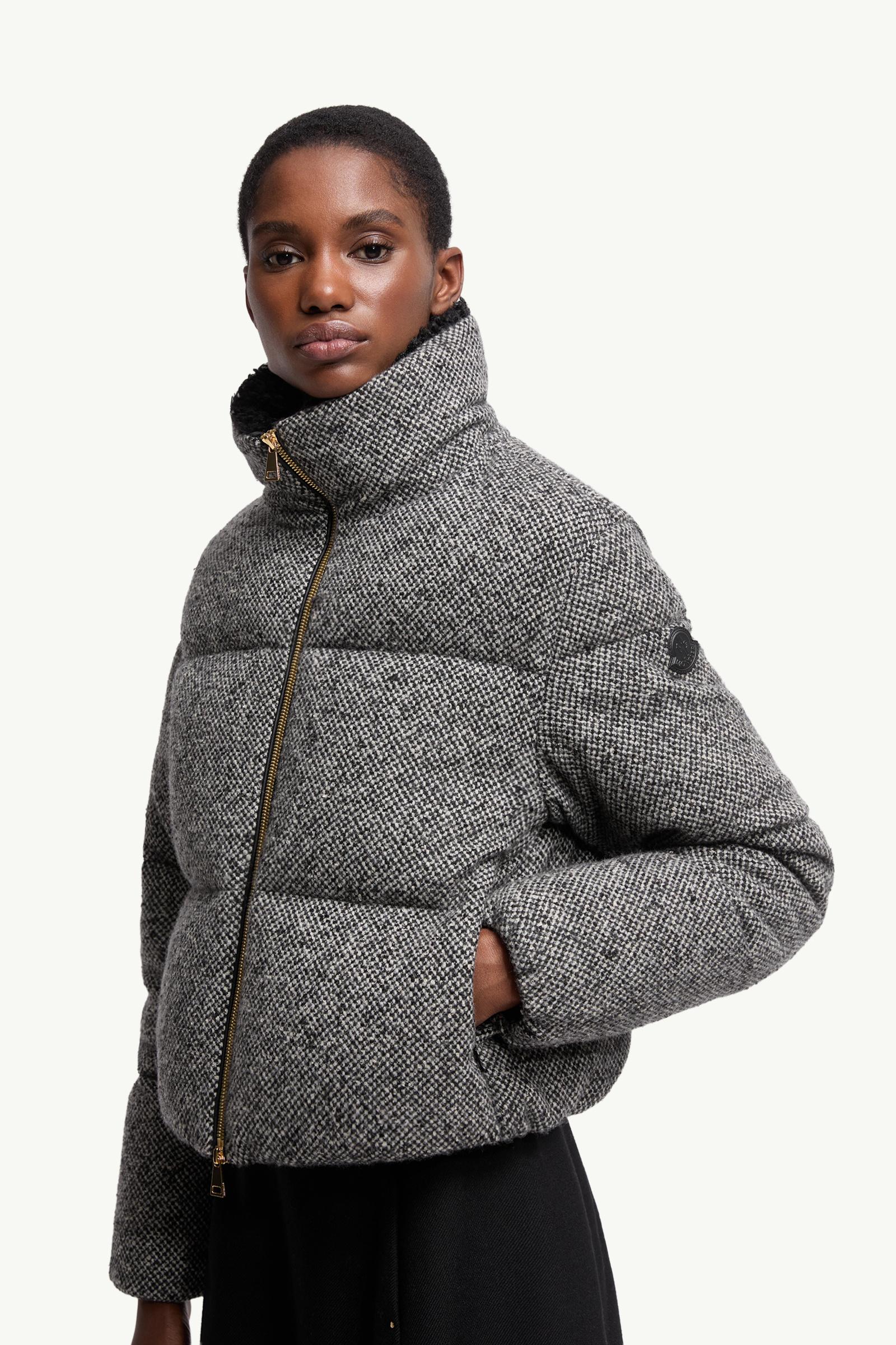 Grey Brezesse Wool Bouclé Short Down Jacket - Short Down Jackets