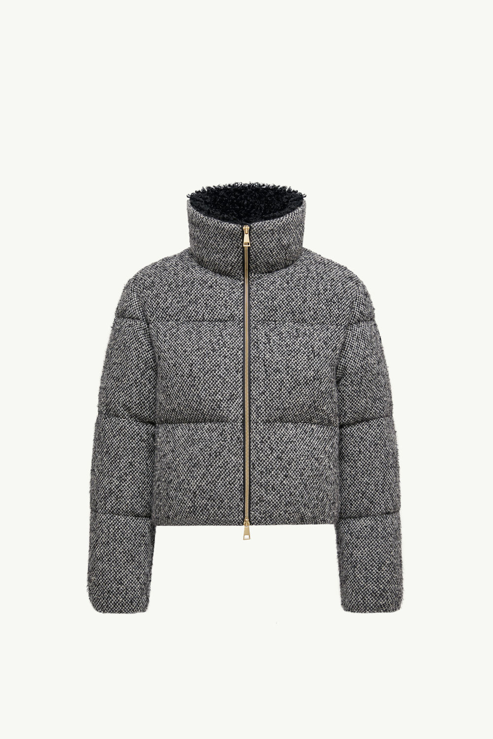 Brezesse Wool Bouclé Short Down Jacket Women Gray Moncler 2