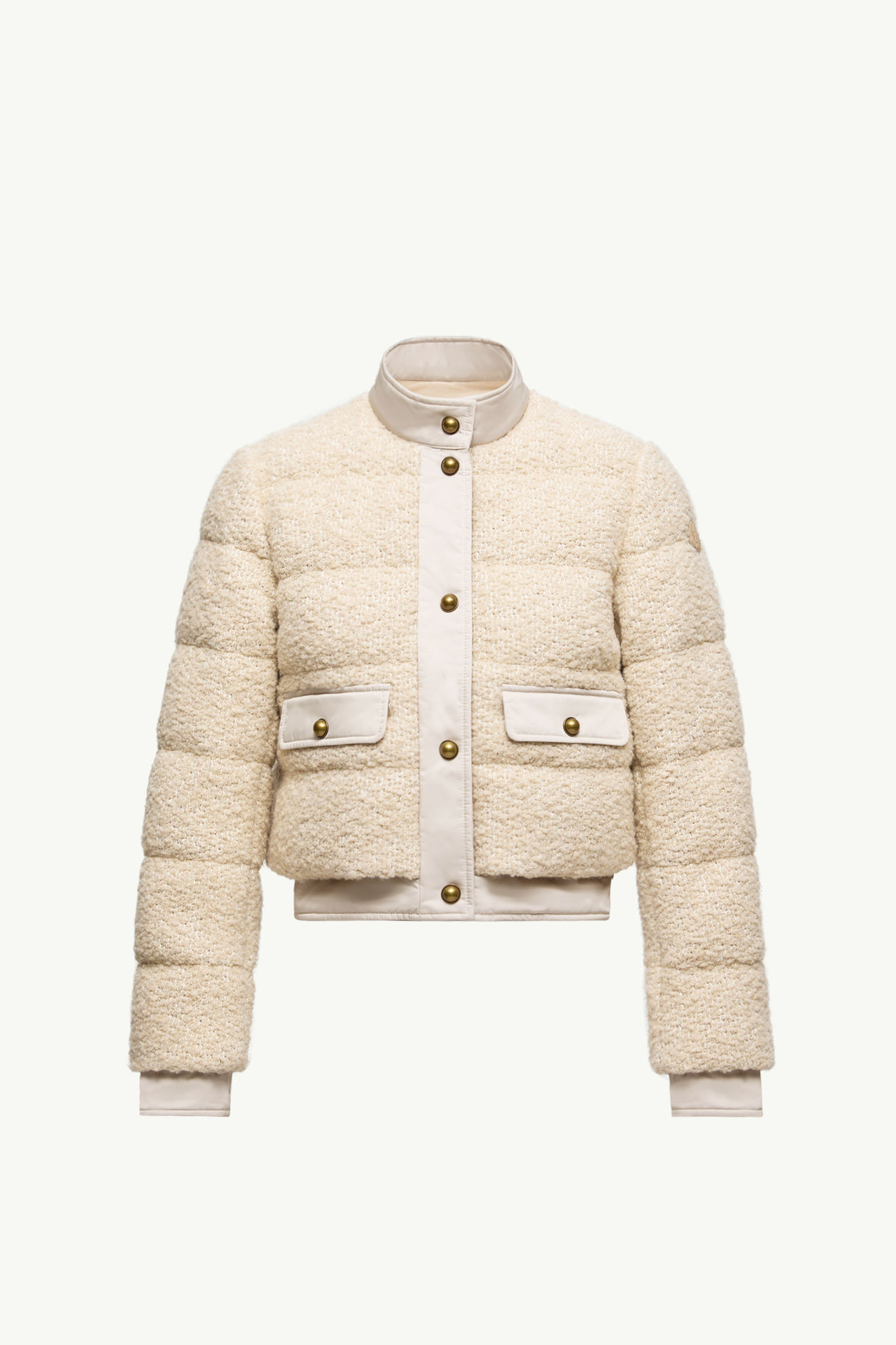 Blandy 울 혼방 부클레 쇼트 다운 재킷 여성 라이트 베이지 Moncler 2