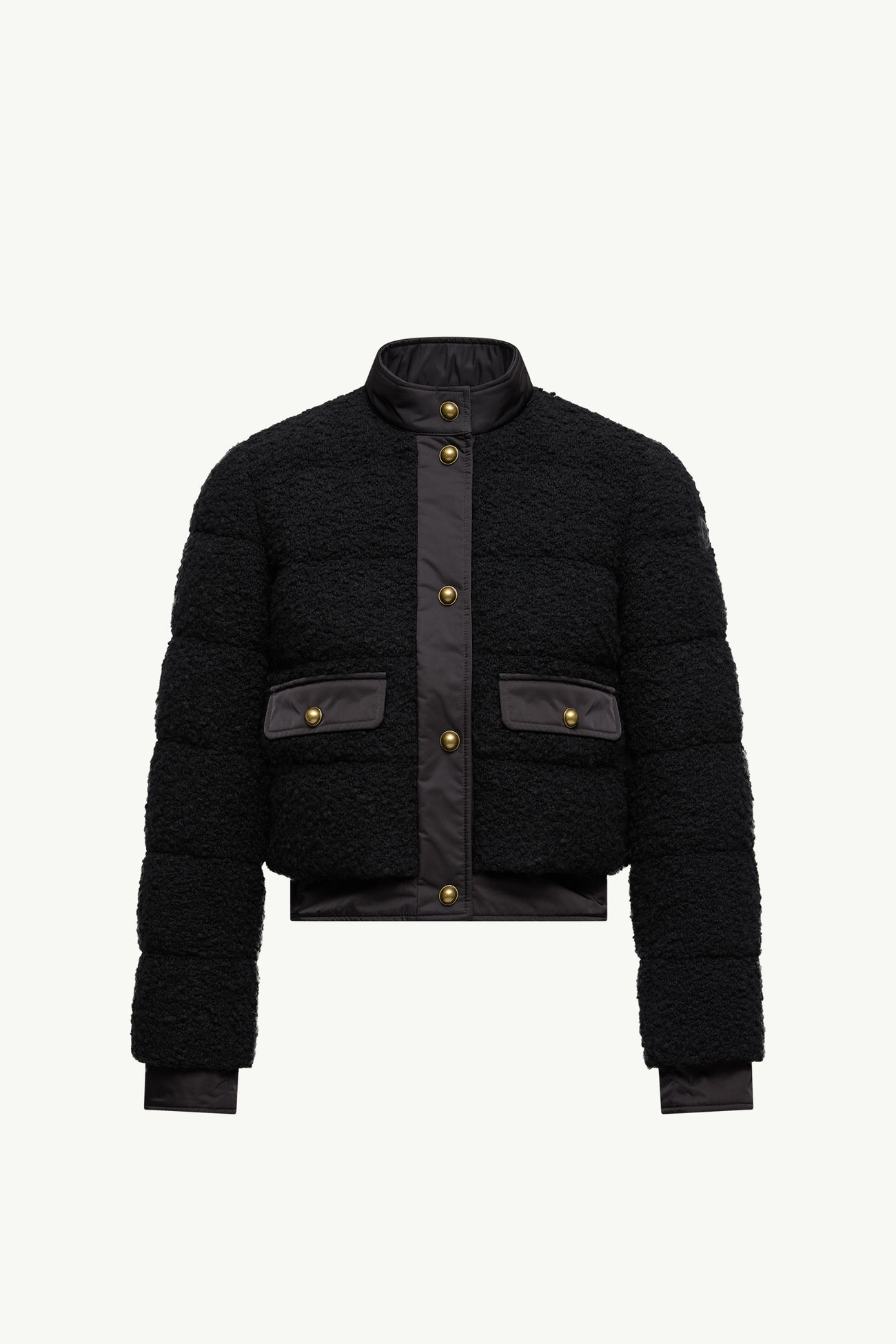 Blandy kurze Daunenjacke mit Bouclé aus einer Wollmischung Damen Schwarz Moncler 2
