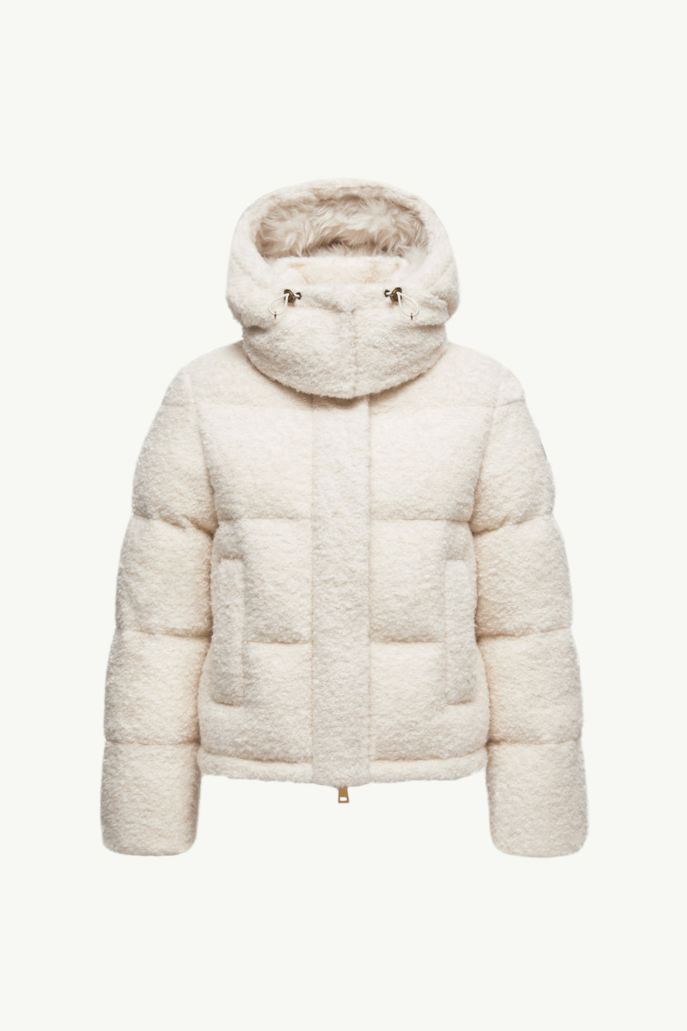 Virieu Bouclé Hooded Short Down Jacket Women White Moncler 2