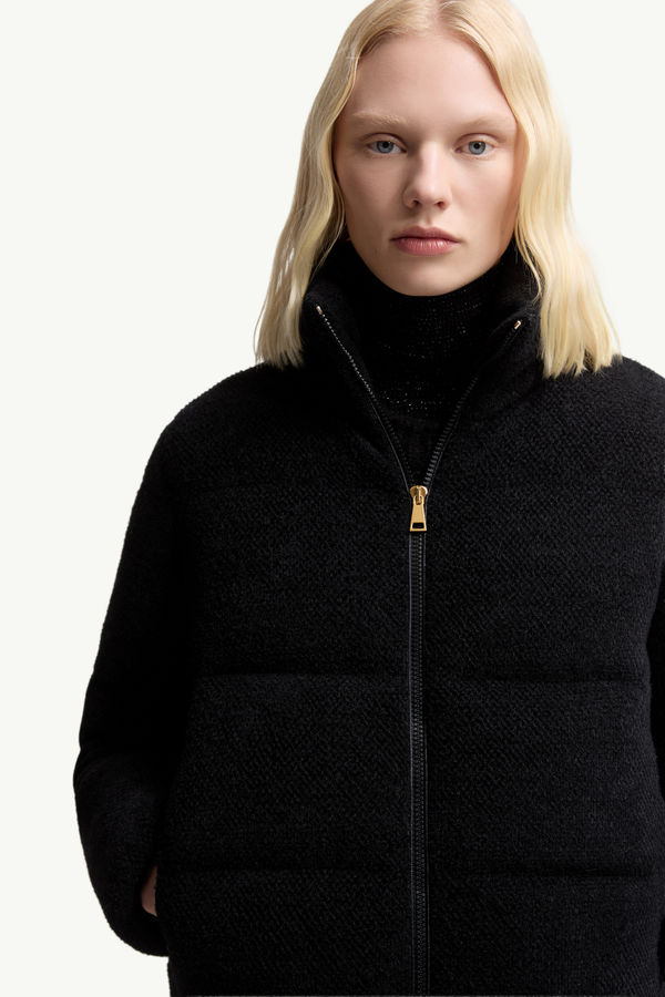 Mornas Short Down Jacket Women Black Moncler 5