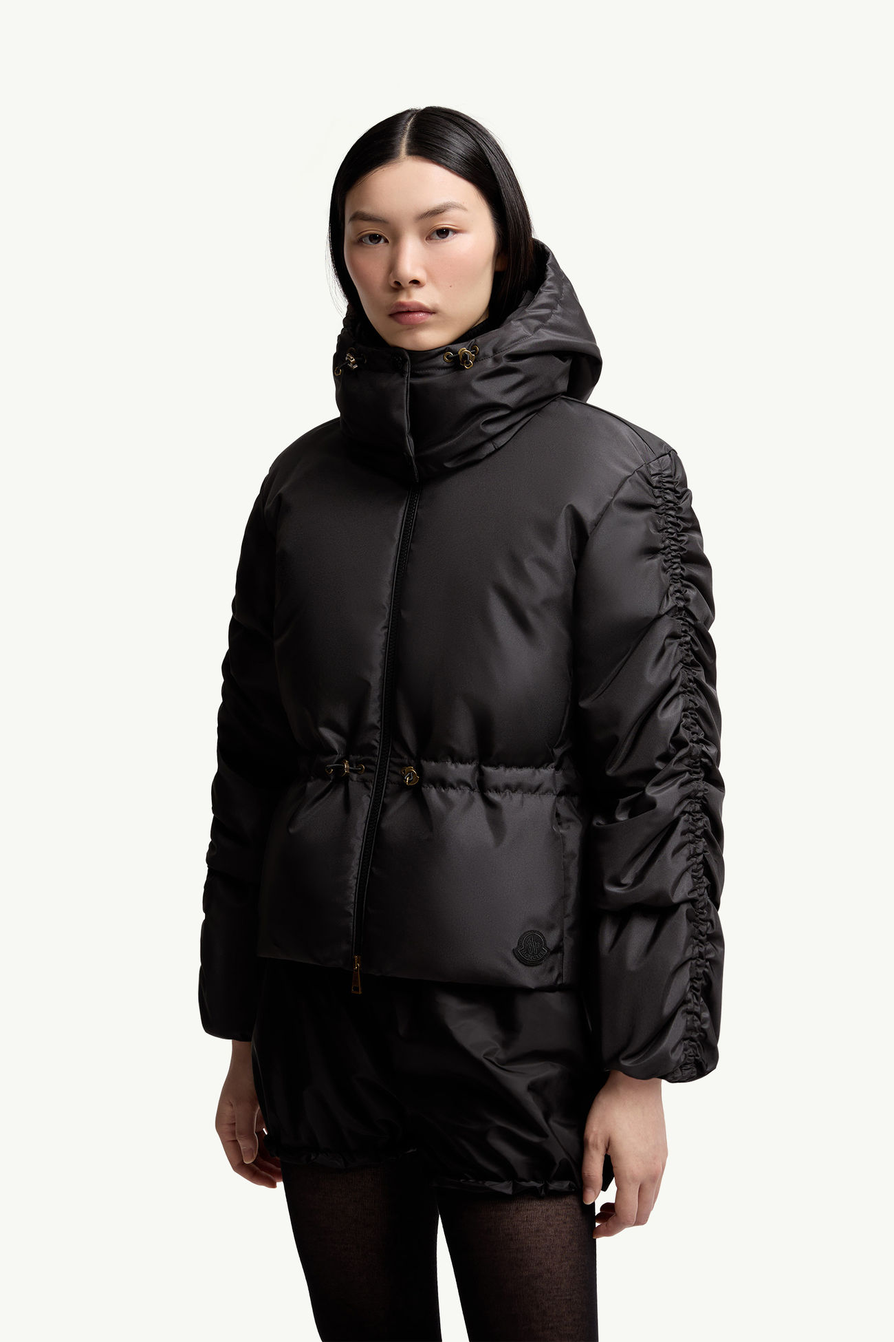 Plumífero corto con capucha Louviere Mujer Negro Moncler 3