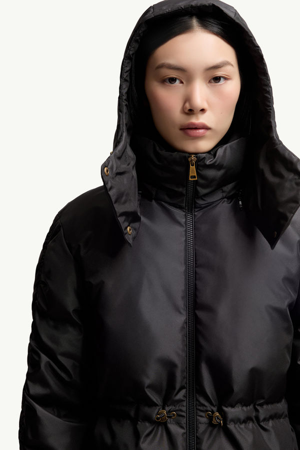 Louviere Hooded Short Down Jacket Women Black Moncler 6