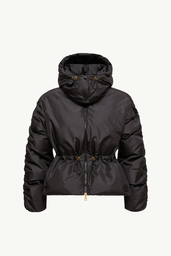 Louviere Hooded Short Down Jacket Women Black Moncler 2