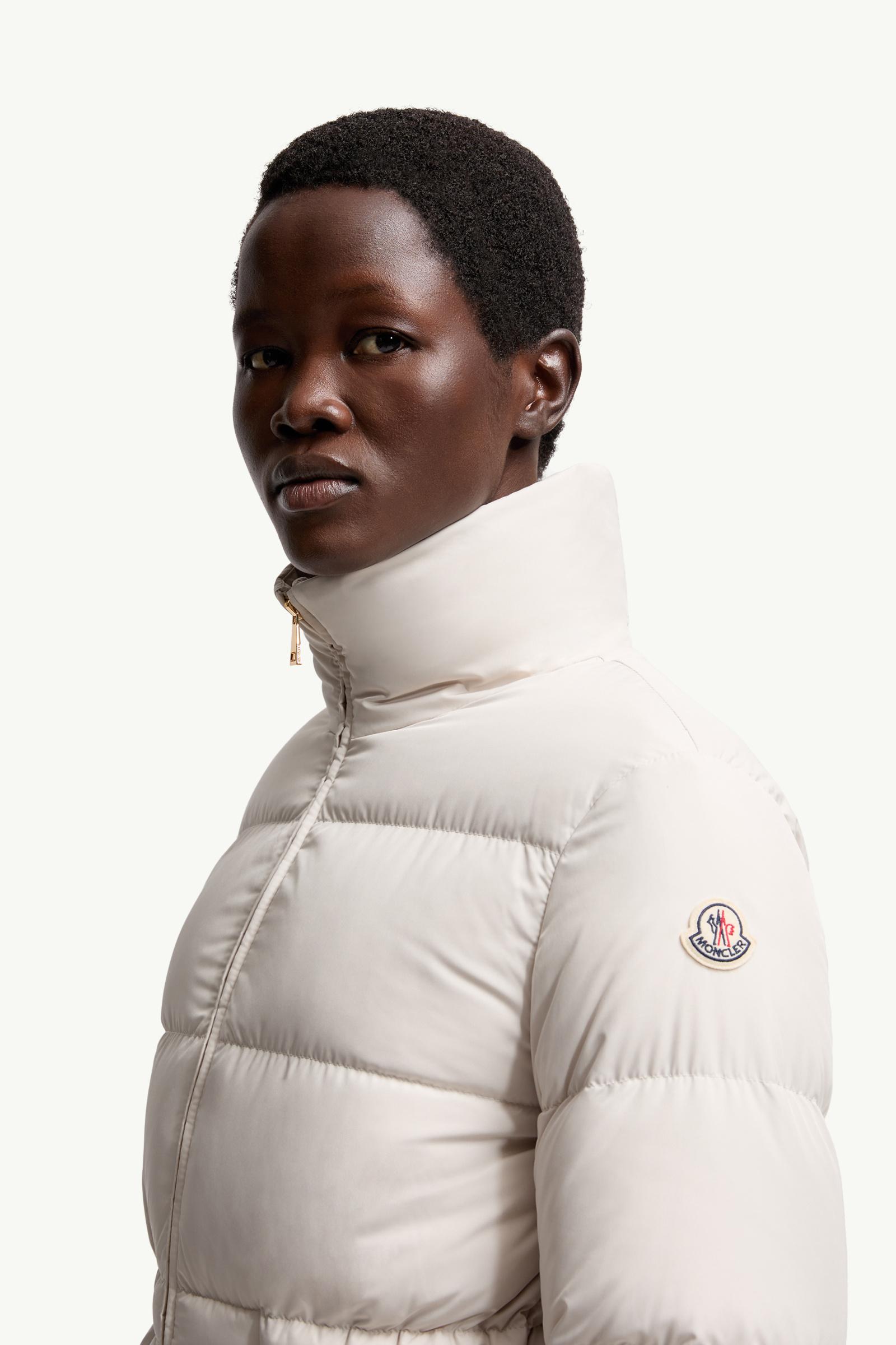 White Ivory Brossette Short Down Jacket - Short Down Jackets for
