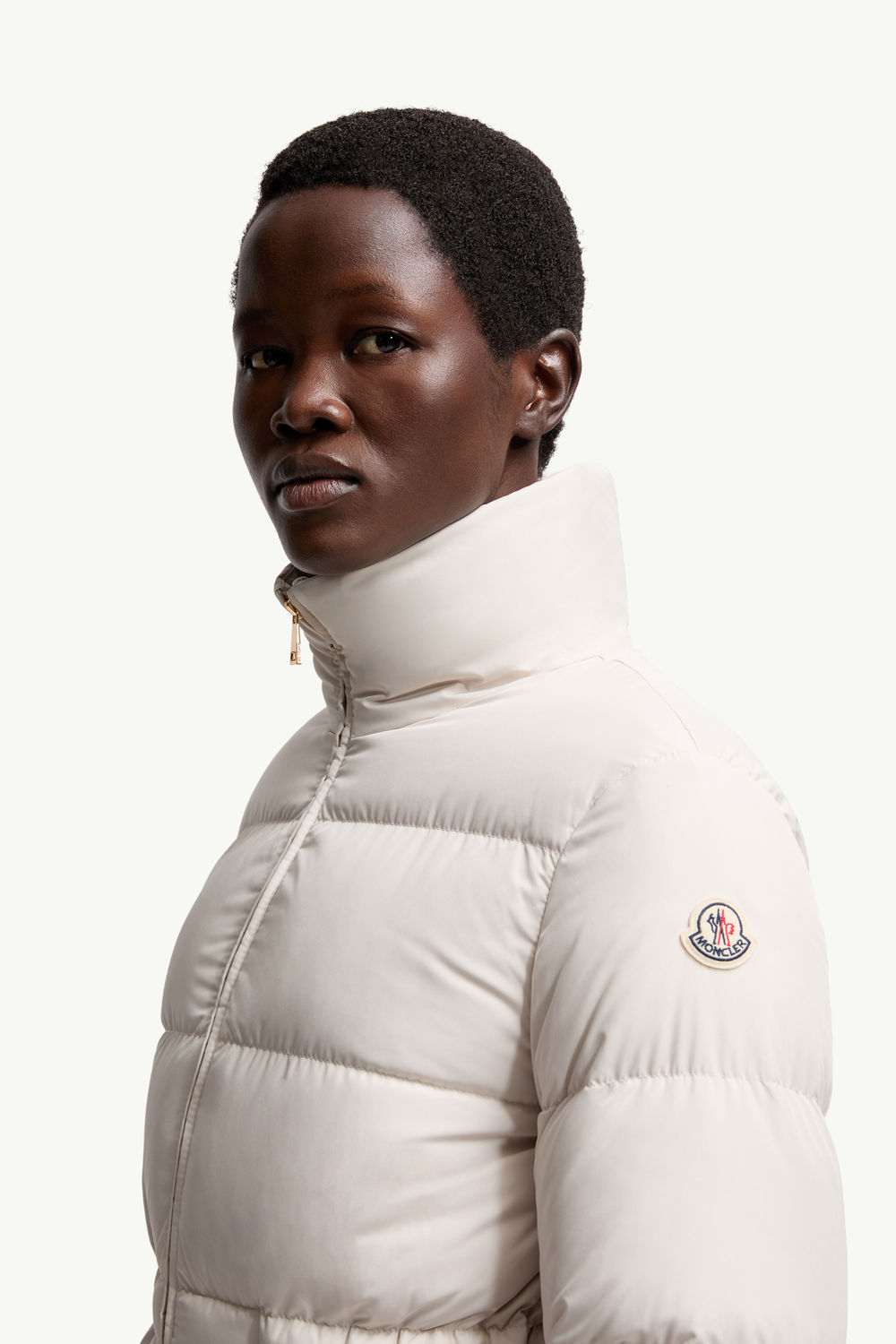 Brossette Short Down Jacket Women White Ivory Moncler 1