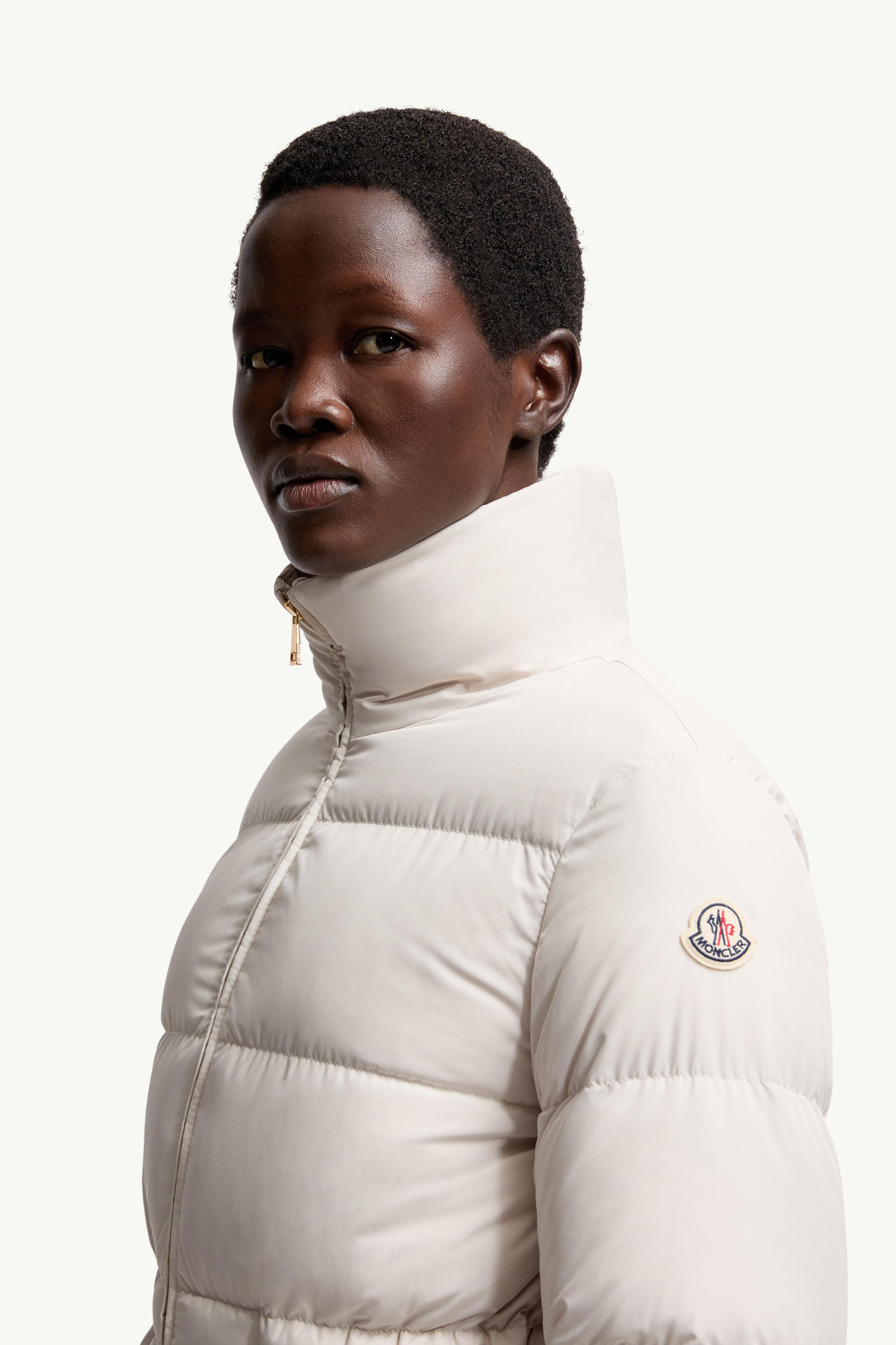 Brossette Short Down Jacket Women White Ivory Moncler 1