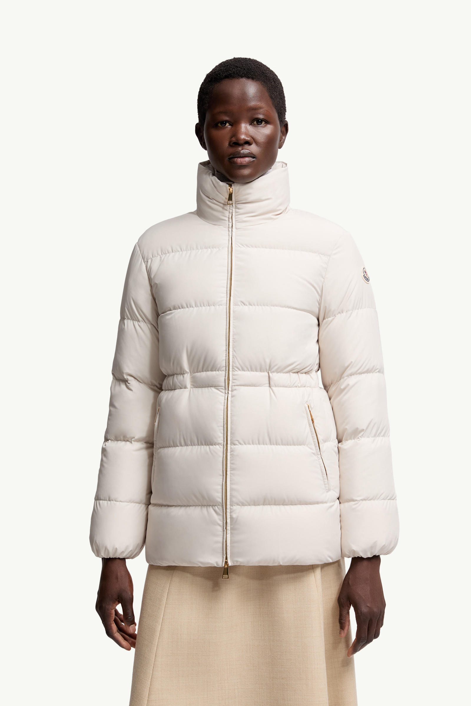 Brossette Short Down Jacket Women White Ivory Moncler 3