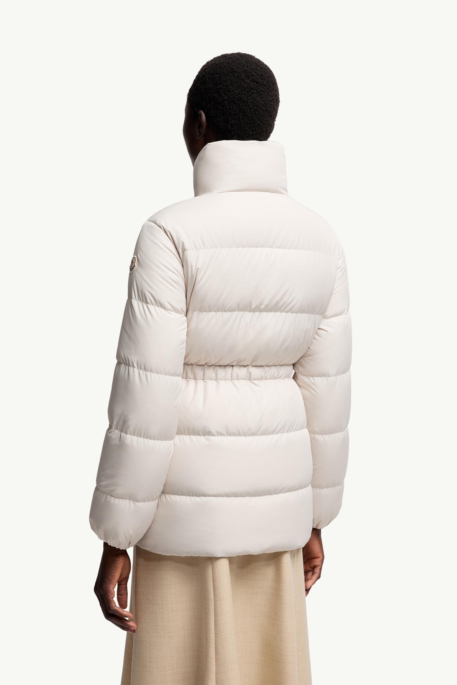 White Ivory Brossette Short Down Jacket - Short Down Jackets for