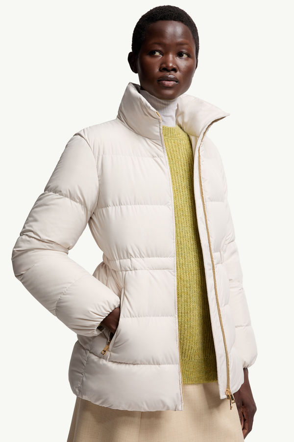 Brossette Short Down Jacket Women White Ivory Moncler 5