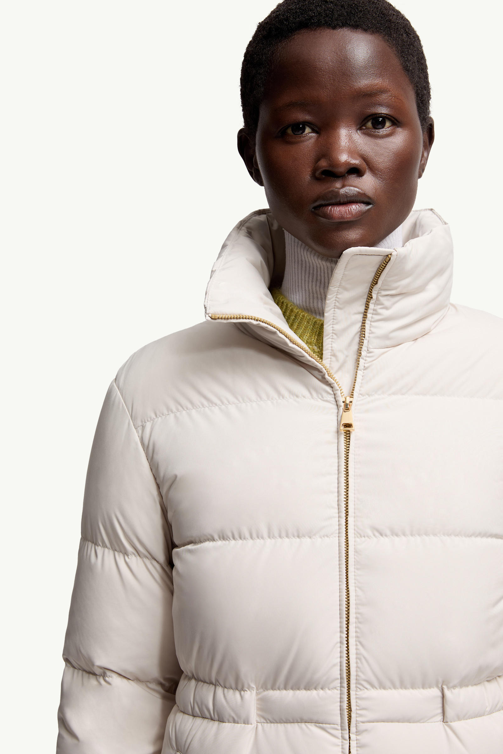 Brossette Short Down Jacket Women White Ivory Moncler 6
