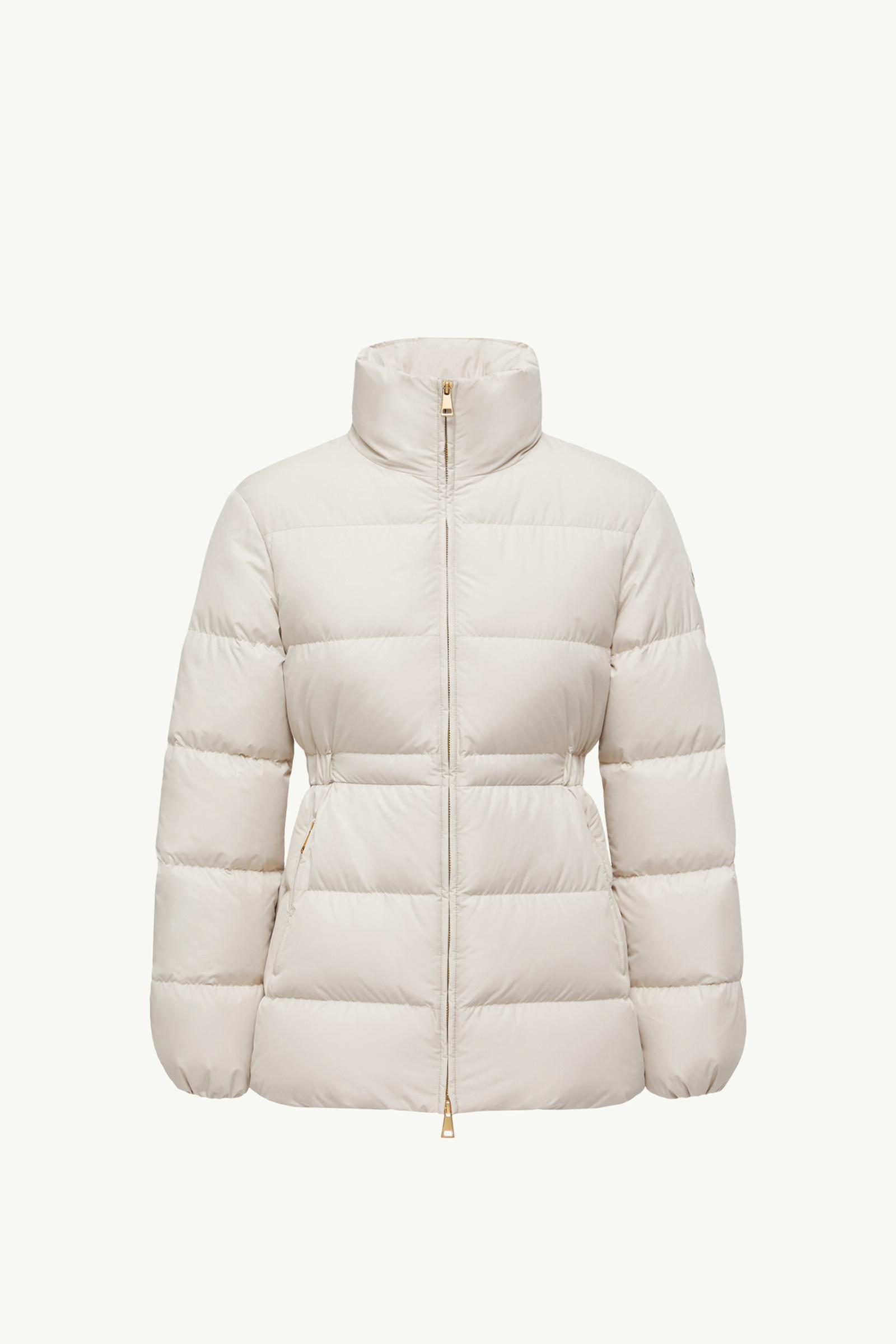 White Ivory Brossette Short Down Jacket - Short Down Jackets for