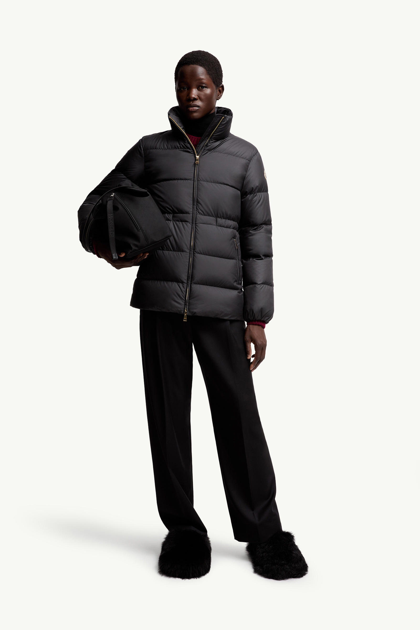 Brossette Short Down Jacket Women Black Moncler 0