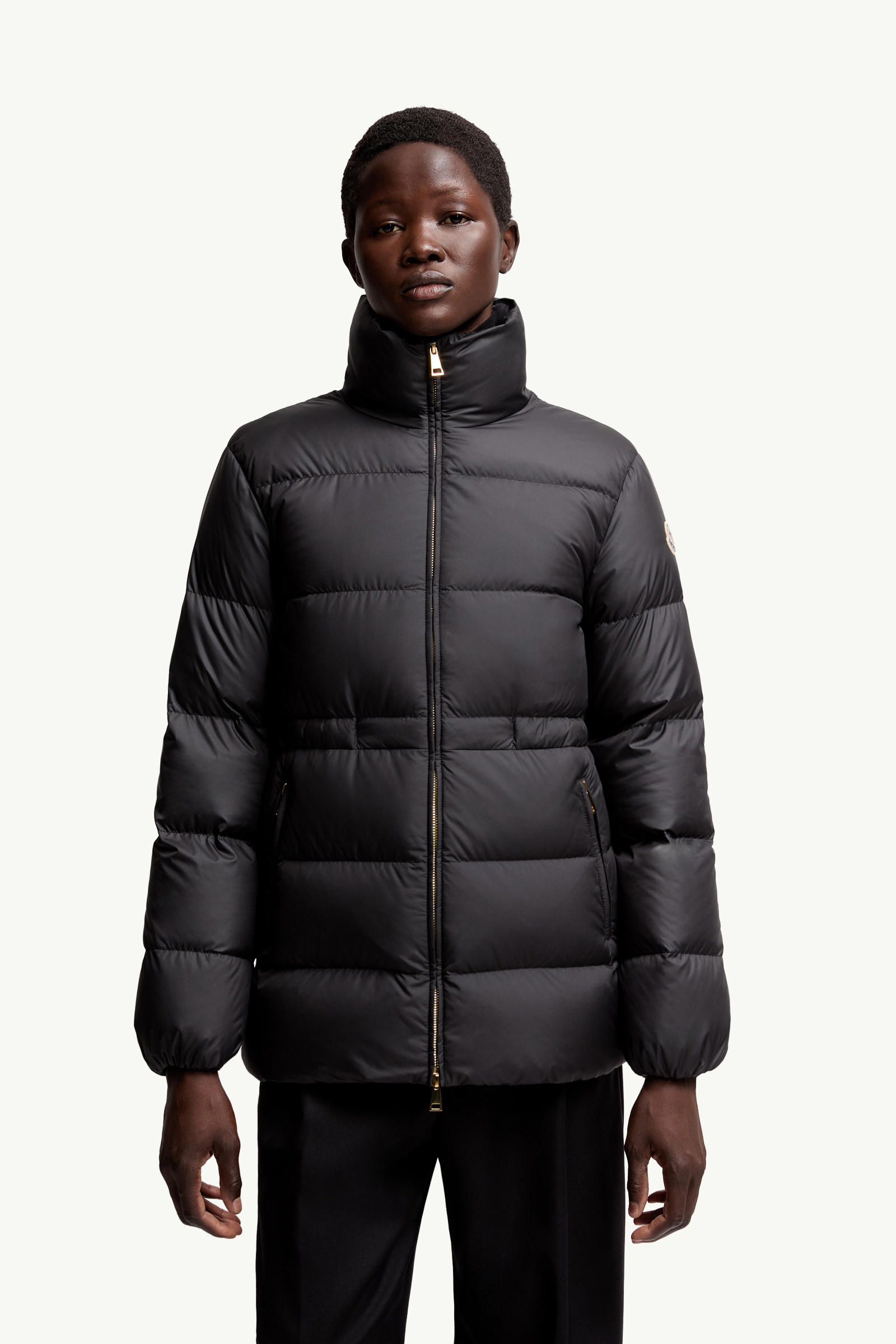 Brossette Short Down Jacket Women Black Moncler 3