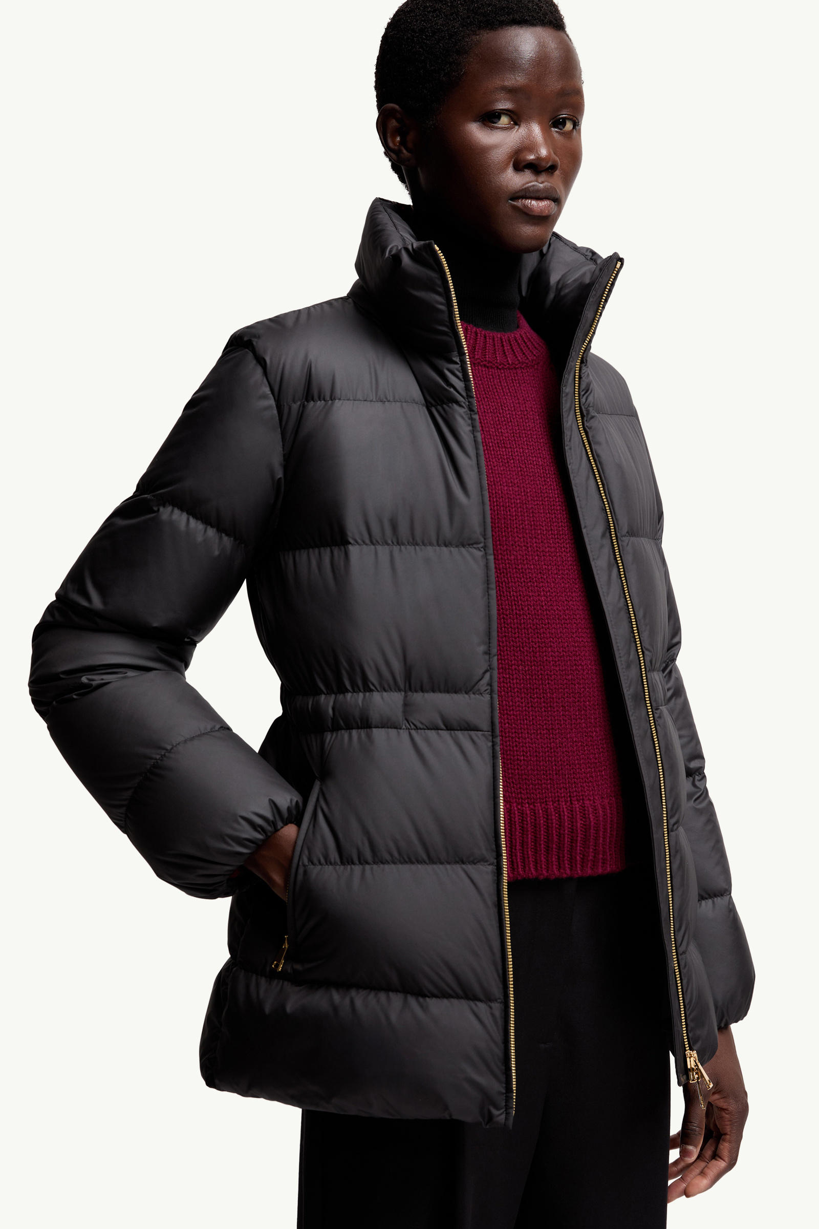 Brossette Short Down Jacket Women Black Moncler 5