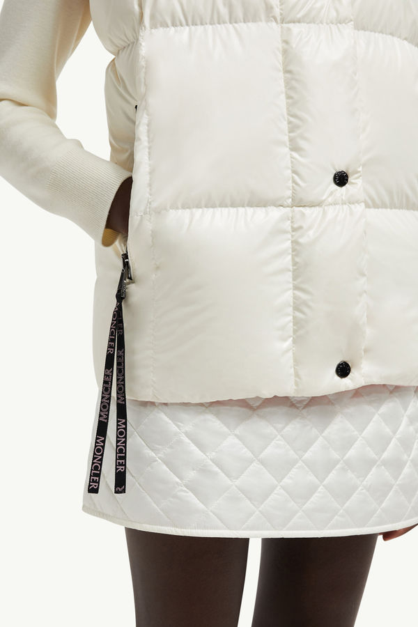 Luzule Hooded Down Gilet Women White Moncler 5