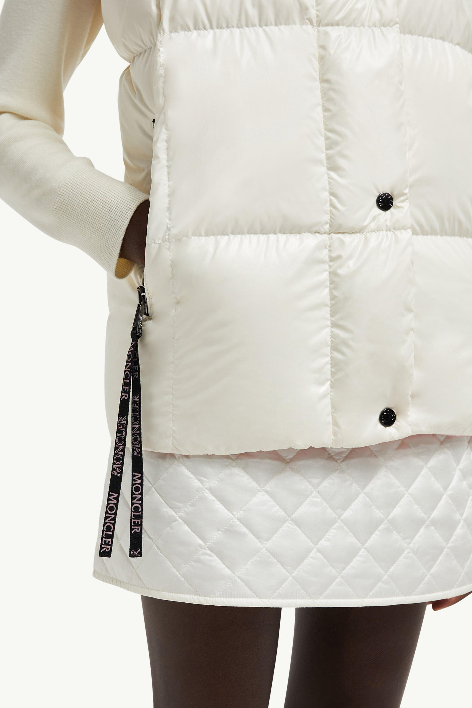 Luzule Hooded Down Gilet Women White Moncler 5